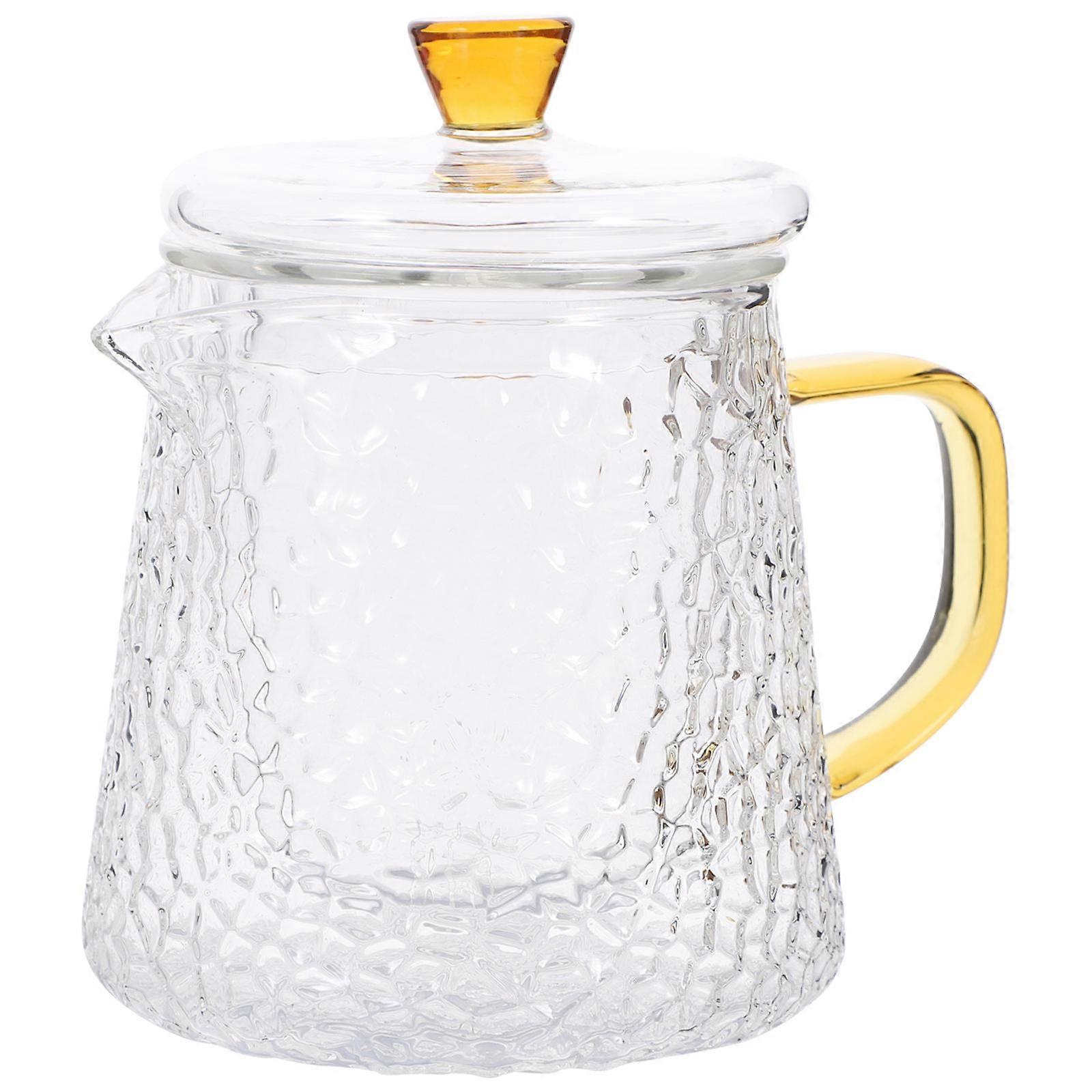 Transparent Glass Teapot with Builtin Handle for Home Use Perfect for Loose Leaf Tea 360Degree View