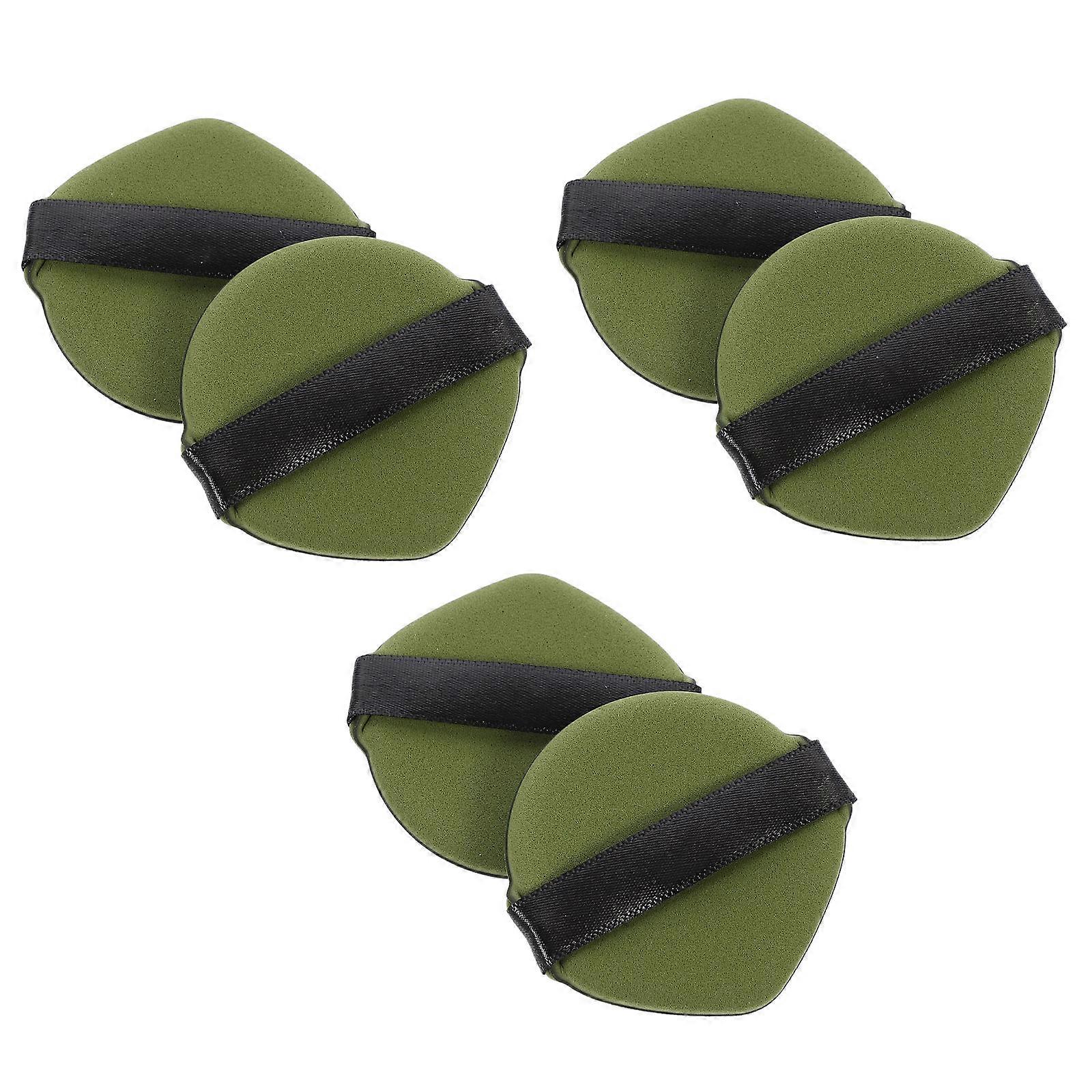 Blending Sponge 6Pcs Teardrop Makeup Sponges For Daily Makeup Application With Green Hydrophilic Material