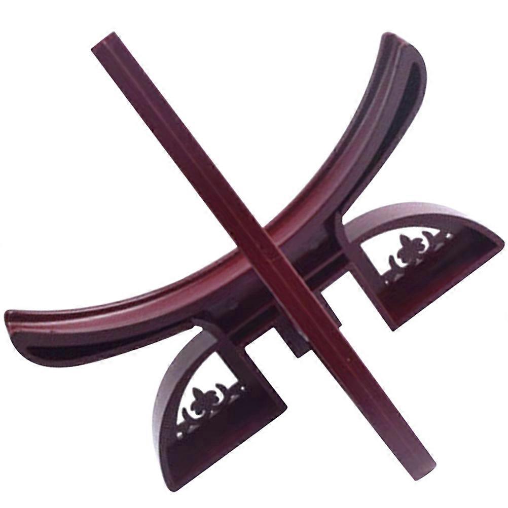 Tea Cake Display Rack Dark Red Tea Lovers Storage Rack 16X16X9.5CM Showcase Items 1Set