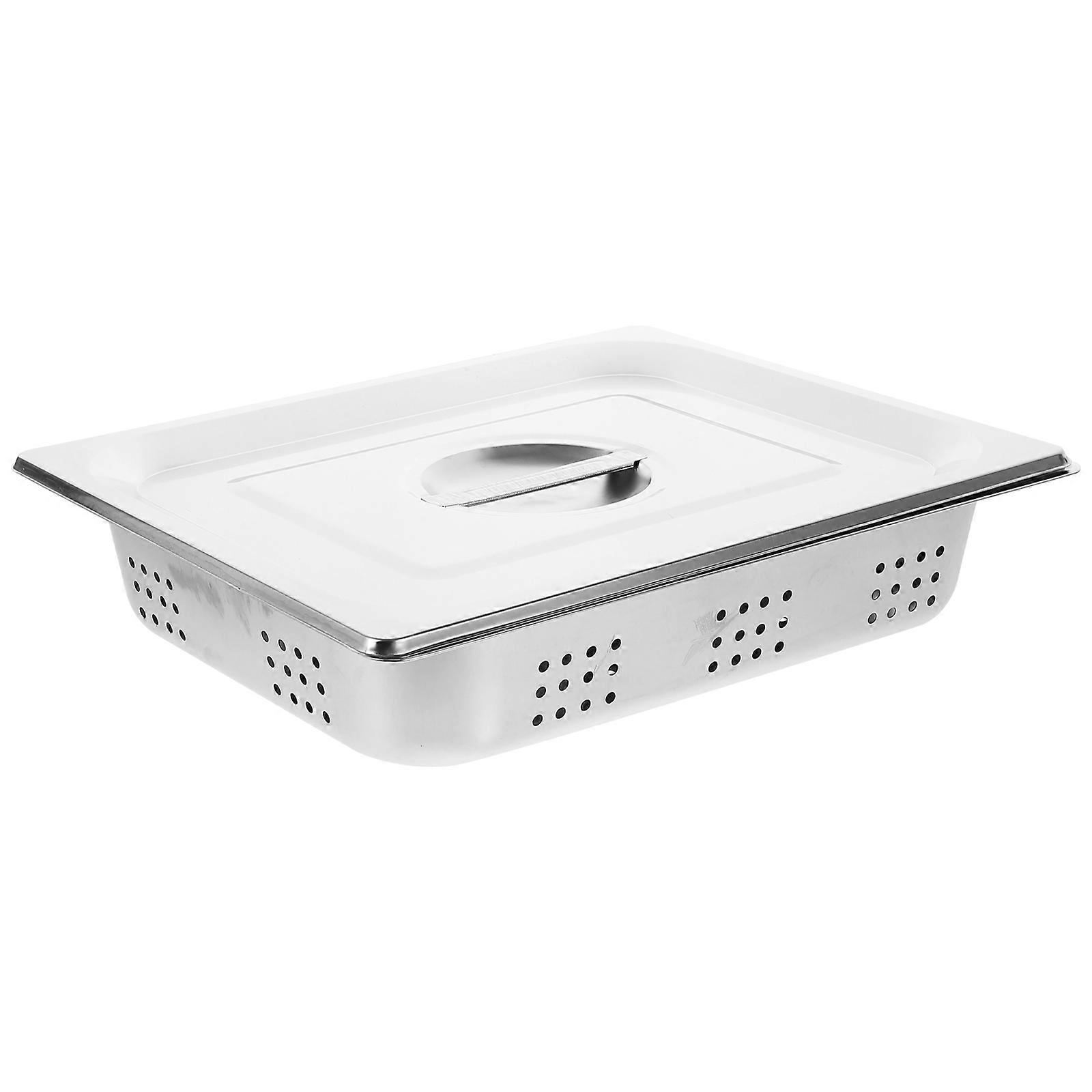 Multi-functional Food Drain Basin Ideal For Buffet Shops And Canteen Display At Celebrations 2Pcs