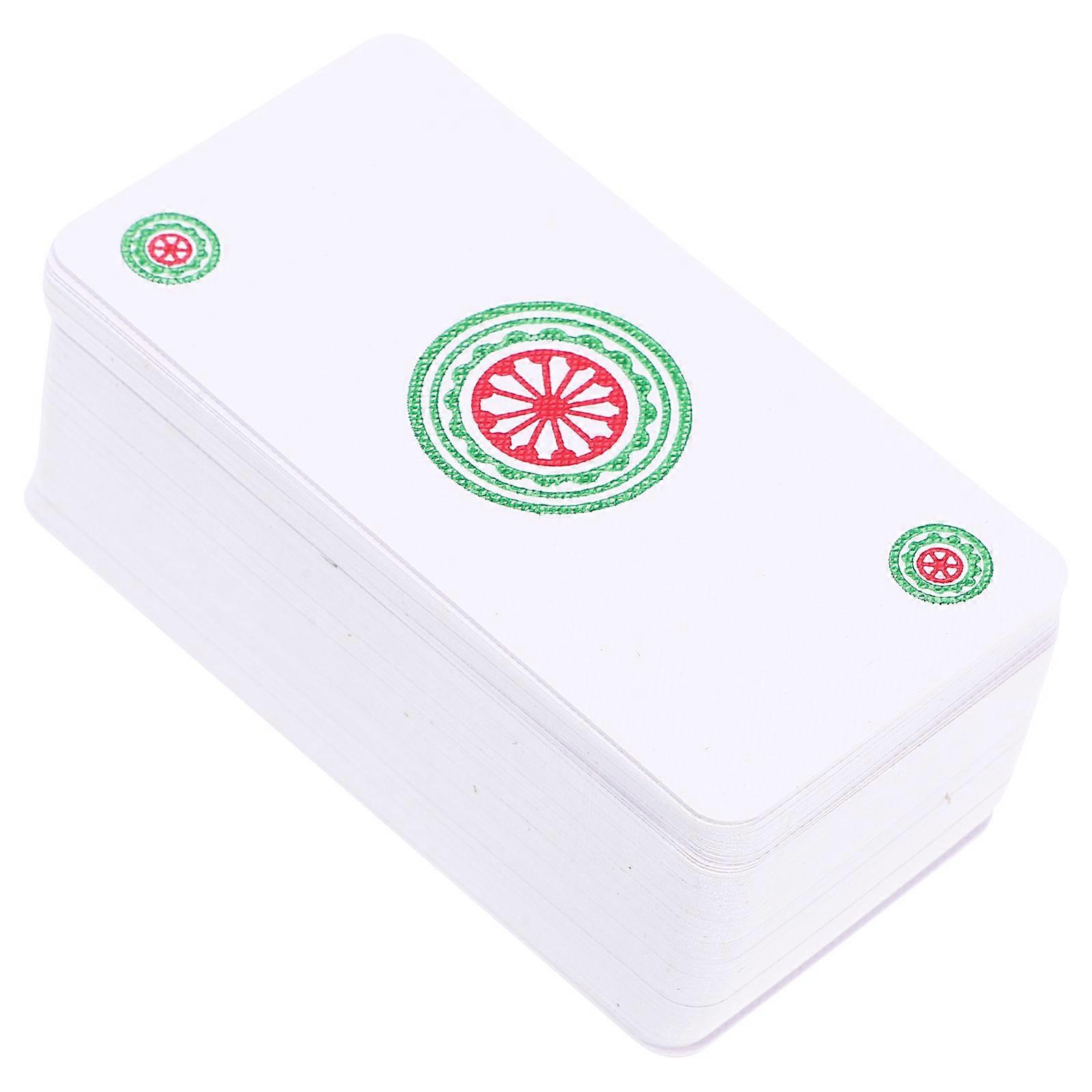 Mahjong Game Entertainment Prop For Outdoor Travel Multi Colored Playing Card Set 1 Set