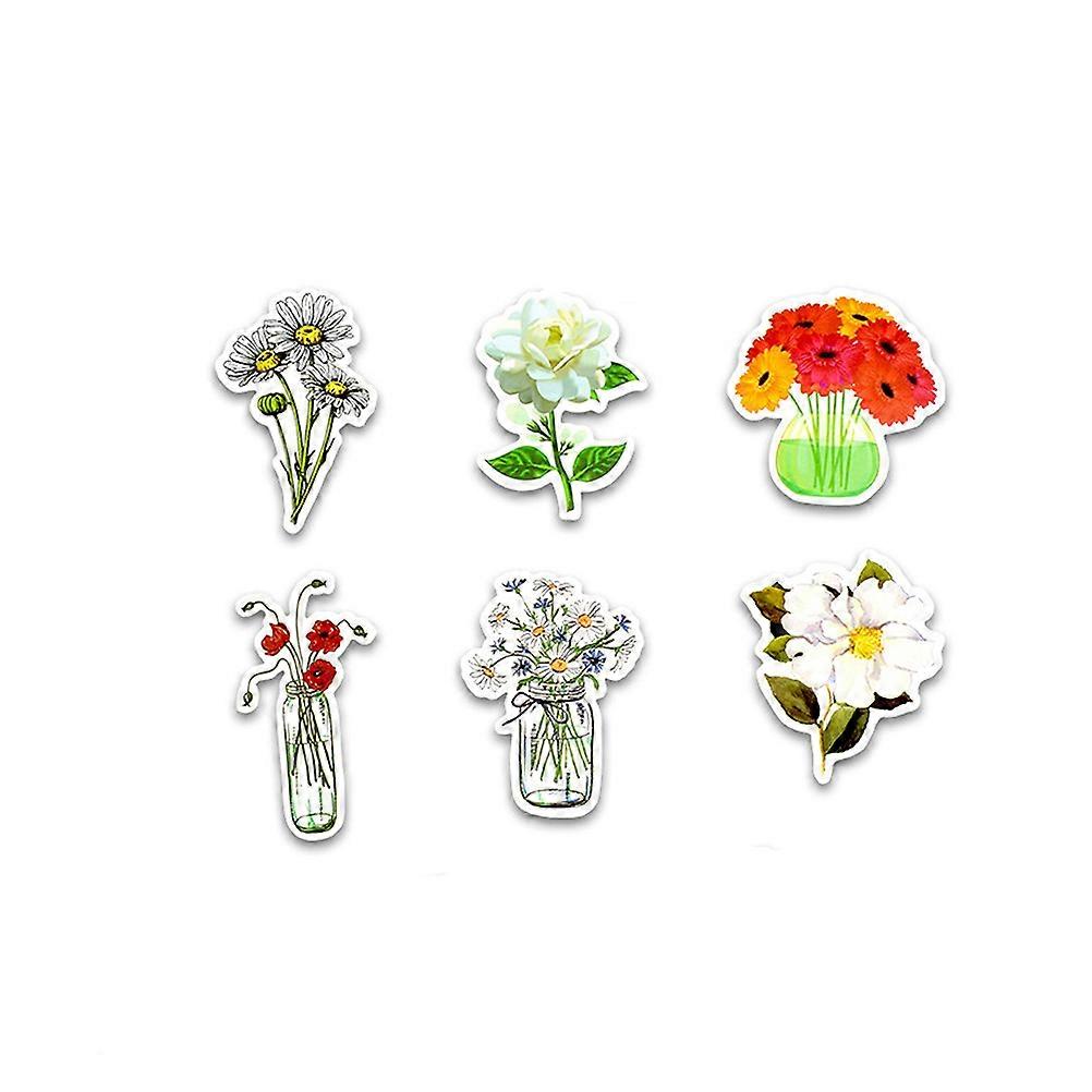 Luggage Decals 50 Pcs Assorted Color Waterproof 3x3CM Painting Style Stickers For Laptop Phone Notebook