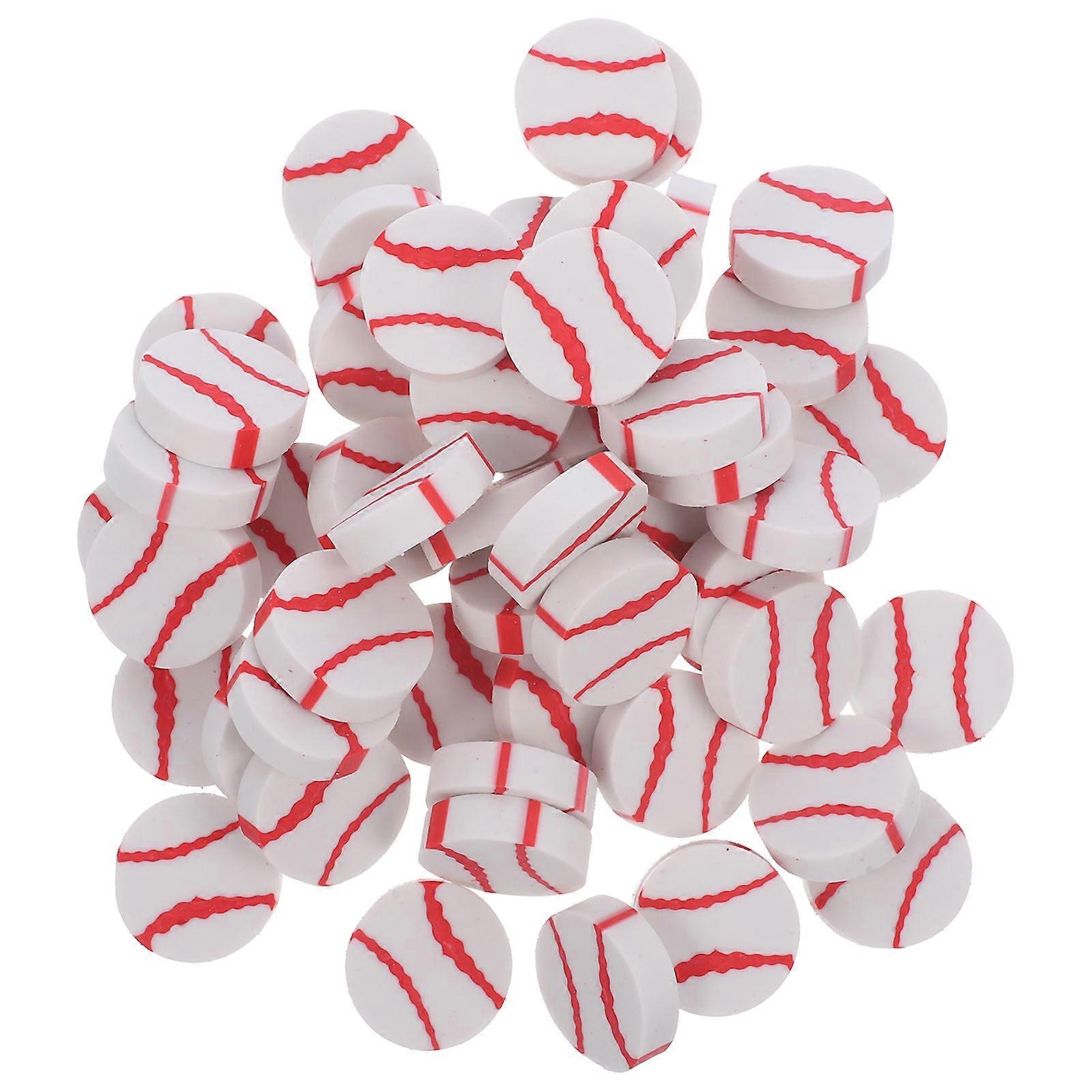 Cute Mini Erasers for Wiping Use Made of TPR Multi Color Portable Cartoon School Supplies 50Pcs
