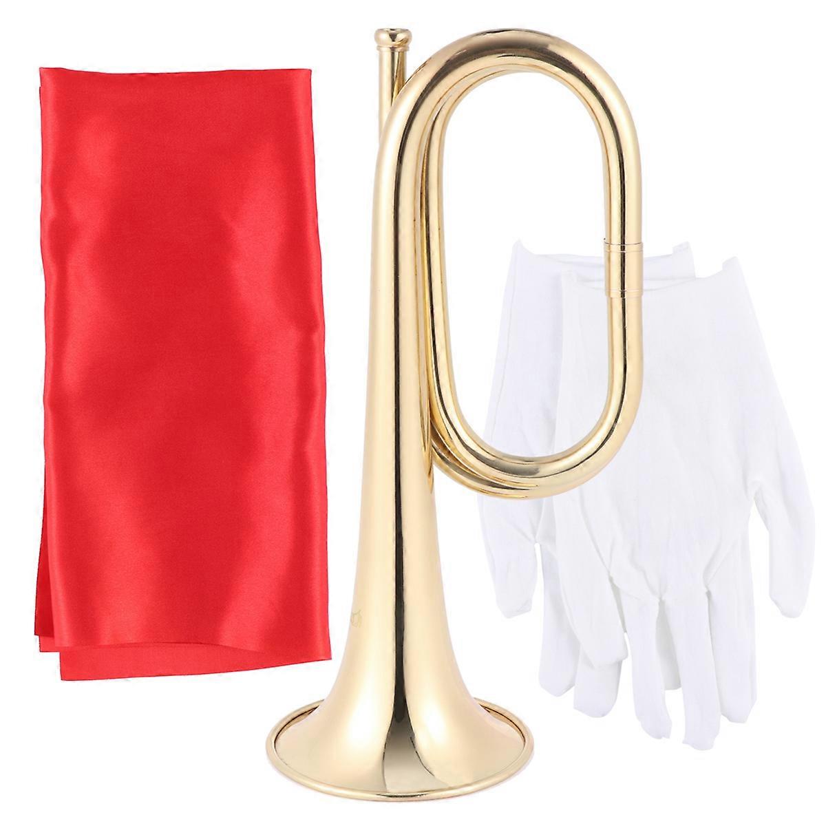 Old Style Brass Bugle For Students And Beginners During Military Parade With Loud And Penetrating Sound Function 1 Set