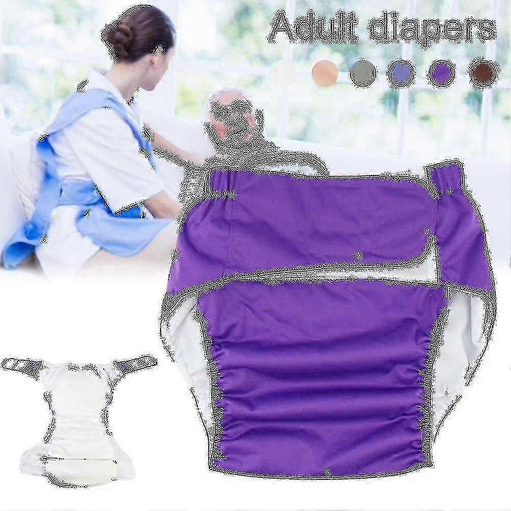 Adult Cloth Diaper Nappy Reusable Waterproof Elderly Breathable Comfortable Insert Hook