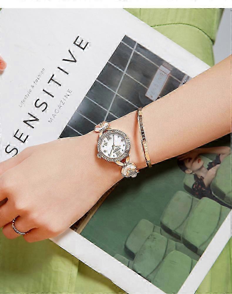 2025 LD80222L Fashion diamond inlaid bracelet quartz watch niche