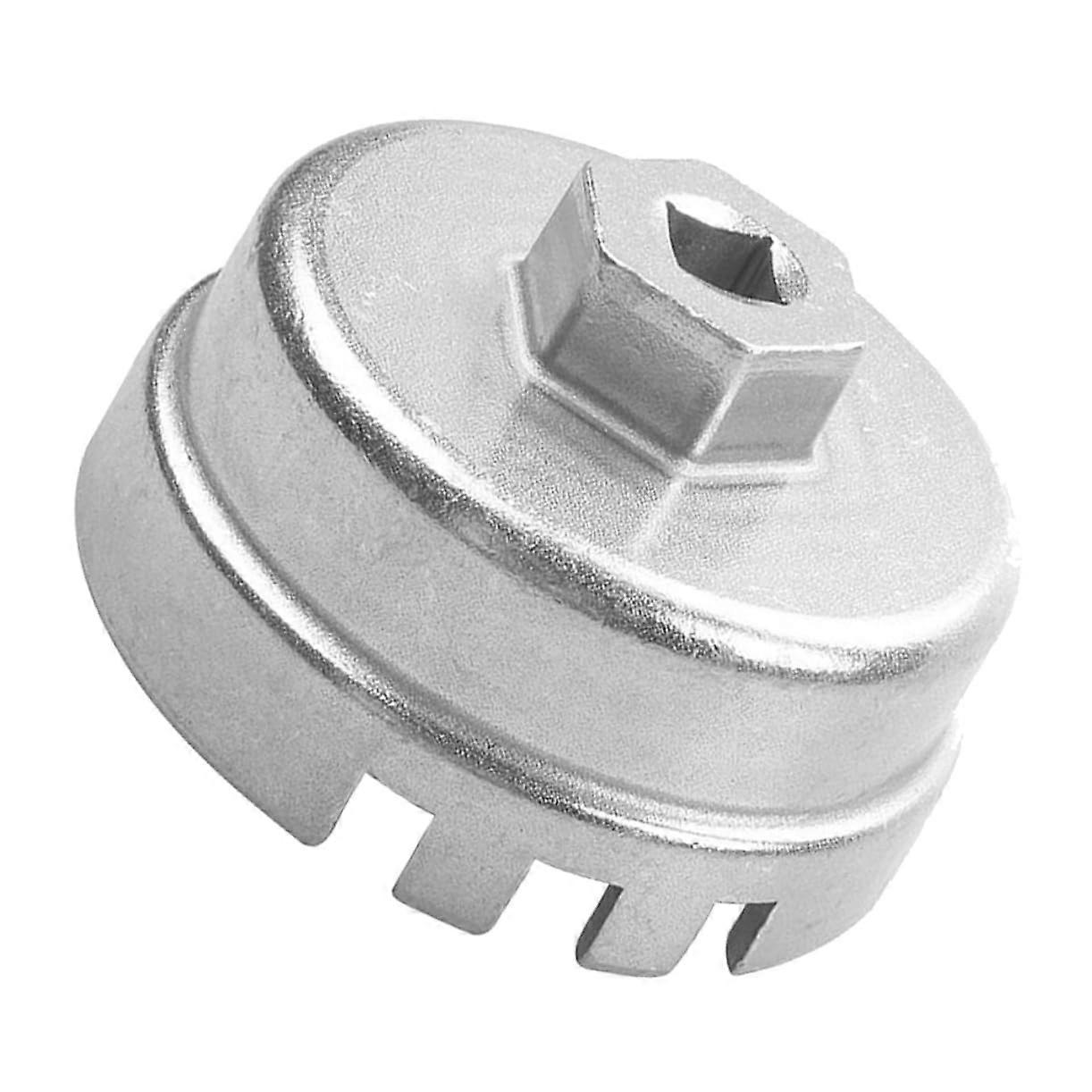 Oil Filter Wrench Tool for Automotive Use - Oil Filter Cap Remover, Silver Motor Oil Key Compatible with Various Vehicles