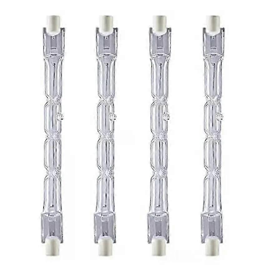 4pcs R7s 118mm 400w Halogen Lamp Pencil Bulb Dimmable Ac 220-240v 7500lm J118 Linear Halogen Spotlight
