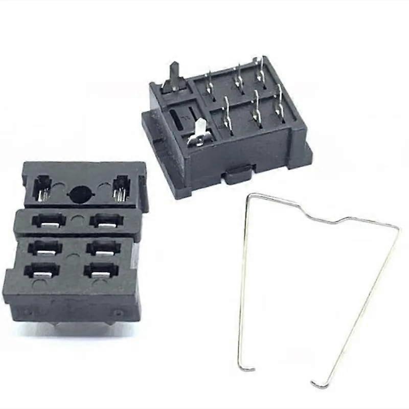 LY2 Relay Socket 10 Set - 8 Pin PCB Soldering Terminal, Compatible with LY2 Series, Durable and Reliable Design