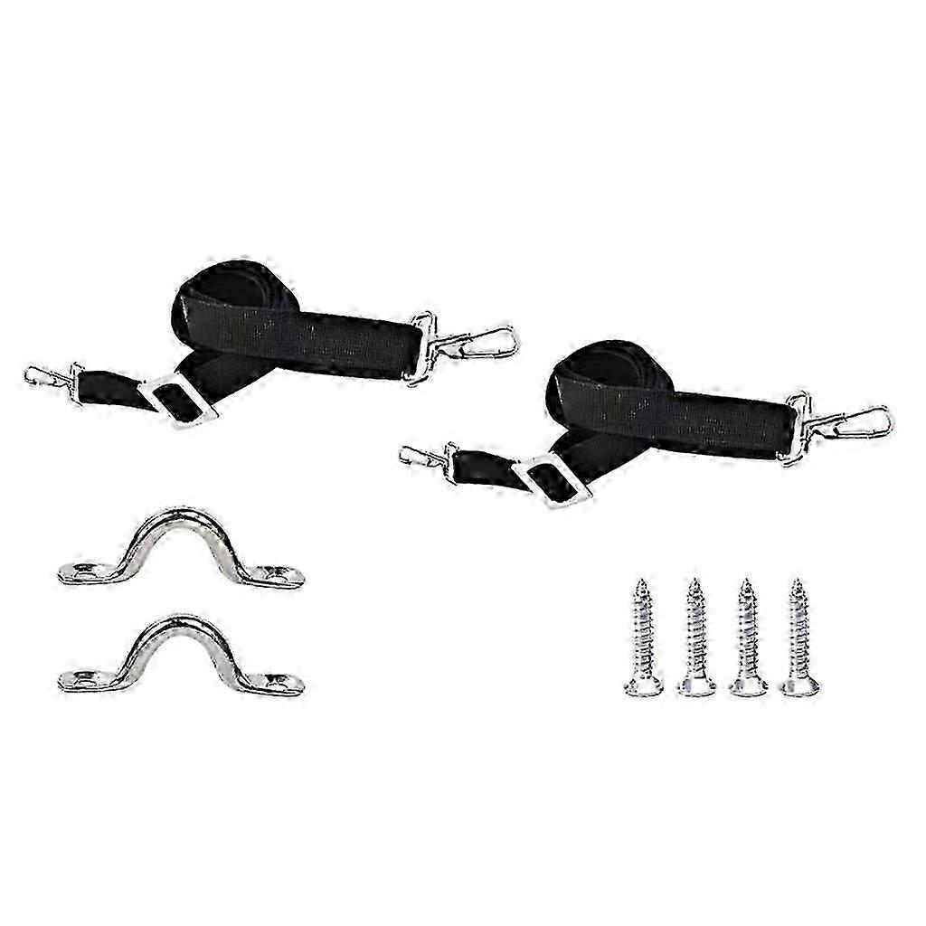 Bimini Boat Top Awning Straps Marine Webbing Straps Adjustable with Loops Stainless Steel Snap Hooks Corrosion Resistantt