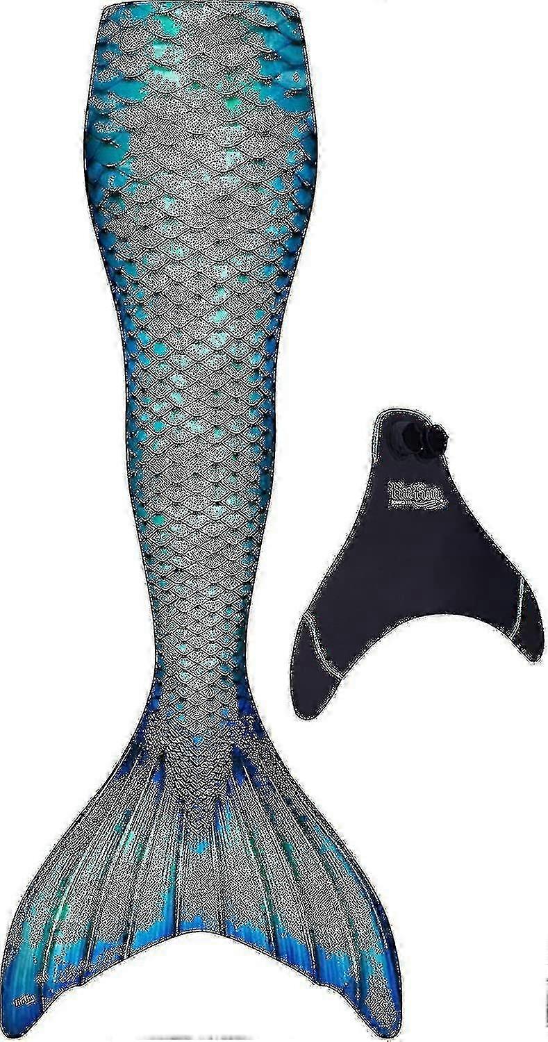 Queue de sirène résistante à l’usure de l’édition Kryp pour la natation, Enfants, Monopalme incluse - Taille enfant, Aigue-marine Jeunesse 8
