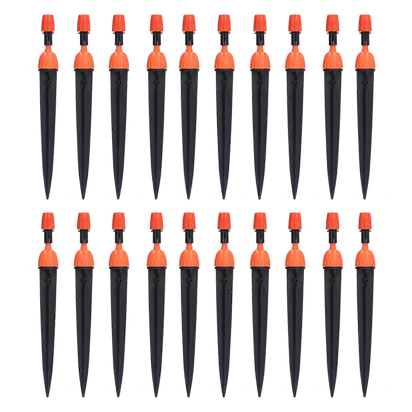 20PCS Adjustable Irrigation Atomizing Sprinklers with Multifunctional Dripper, Drip Irrigation System, Orange