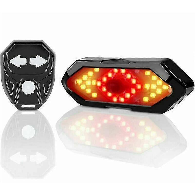 Trailer Lights and Reflectors, Bike Turn Signal and Tail Light, Wireless Remote Control, 5 Different Lighting Modes, USB Rechargeable,5.5*10*5.5cm
