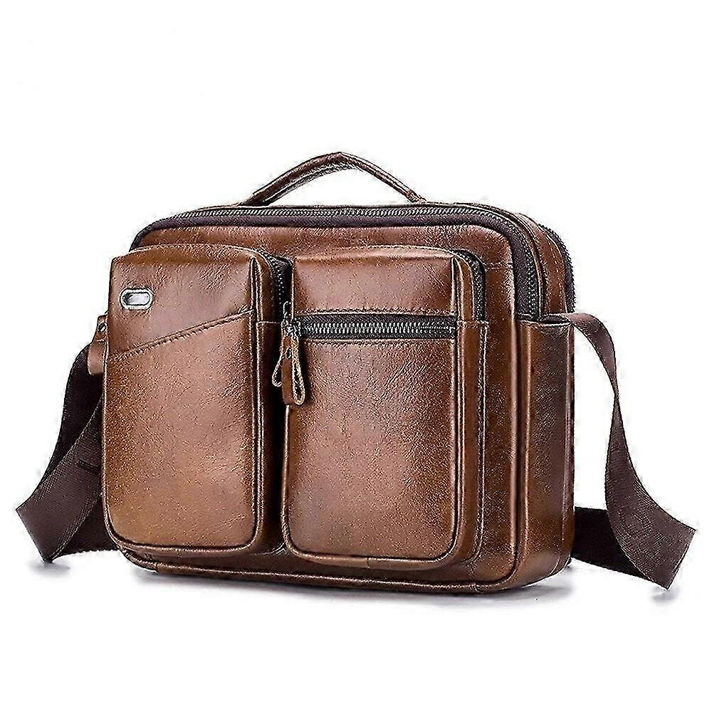 Men Genuine Leather Crossbody Bag