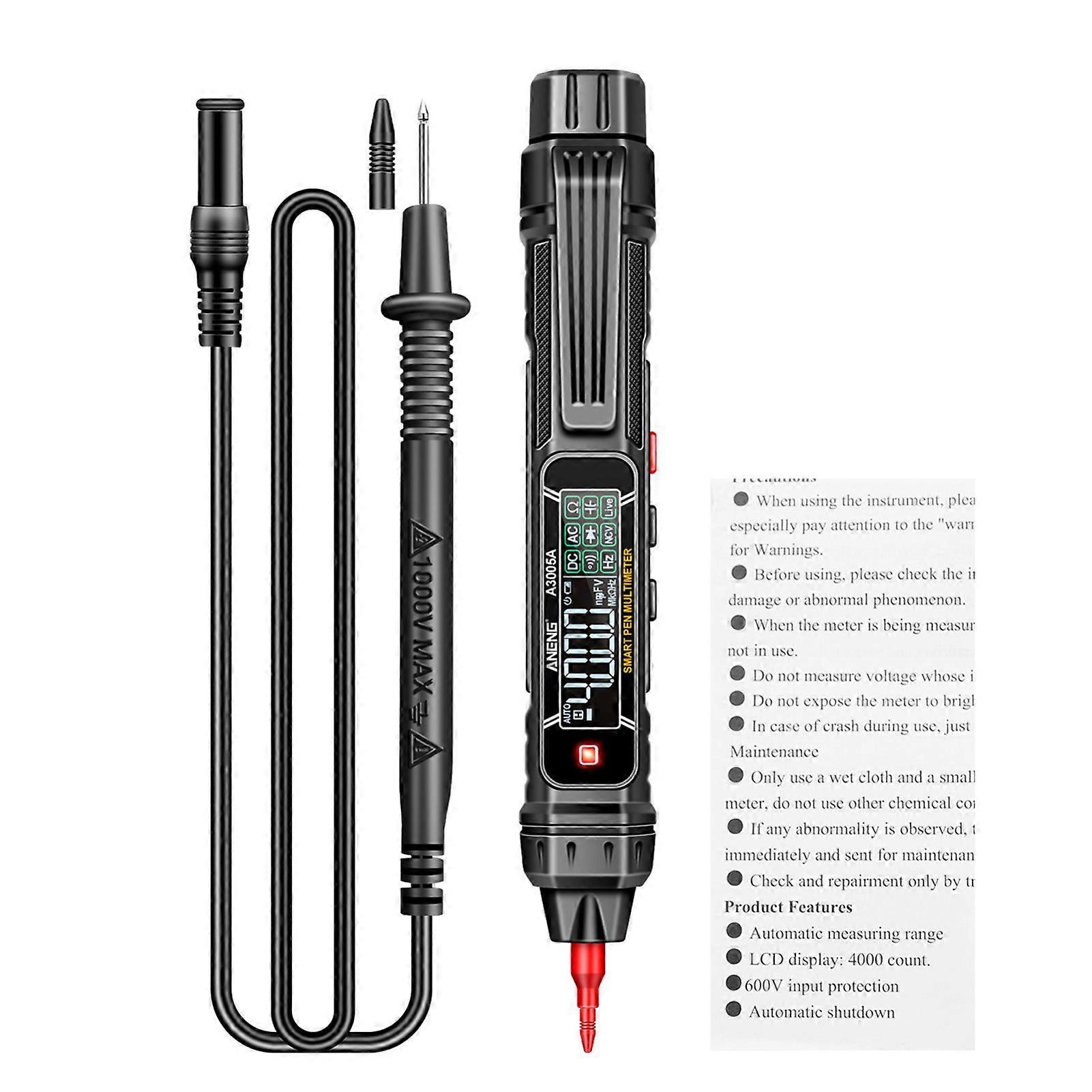 A3005A/B Digital Intelligent Professional Multimeter Sensor Pen Phase Sequence Tester AC Voltage Meter Non-Contact Voltmeter Electric Tool