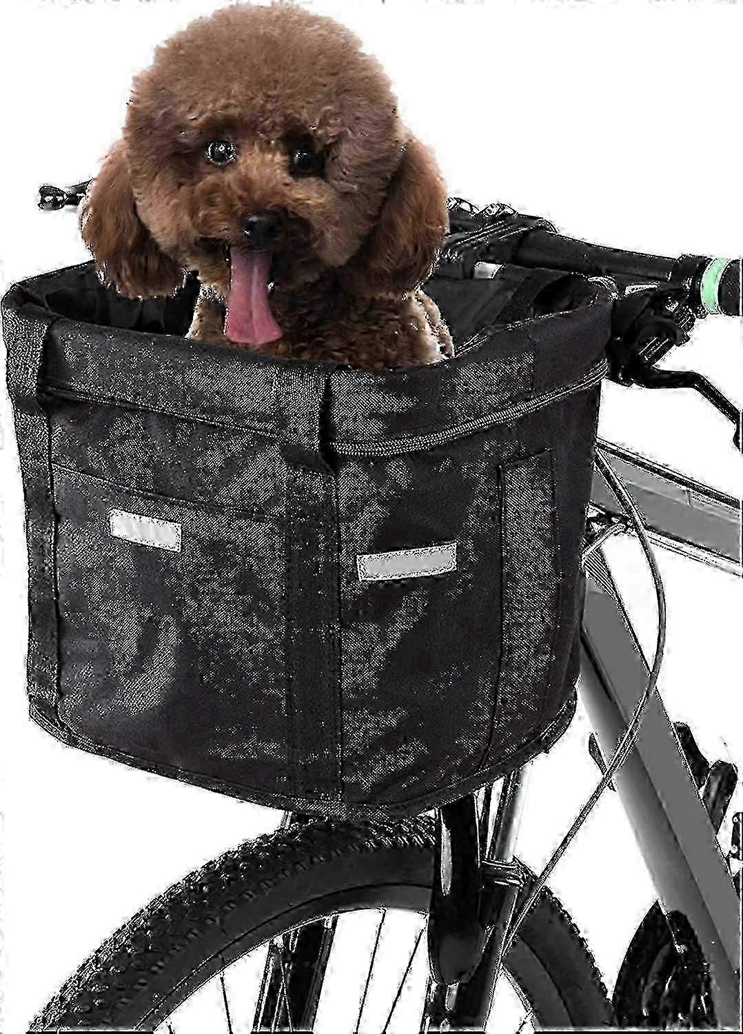 Folding Removable Bike Basket for Bicycle Handlebar - Perfect for Picnic and Shopping