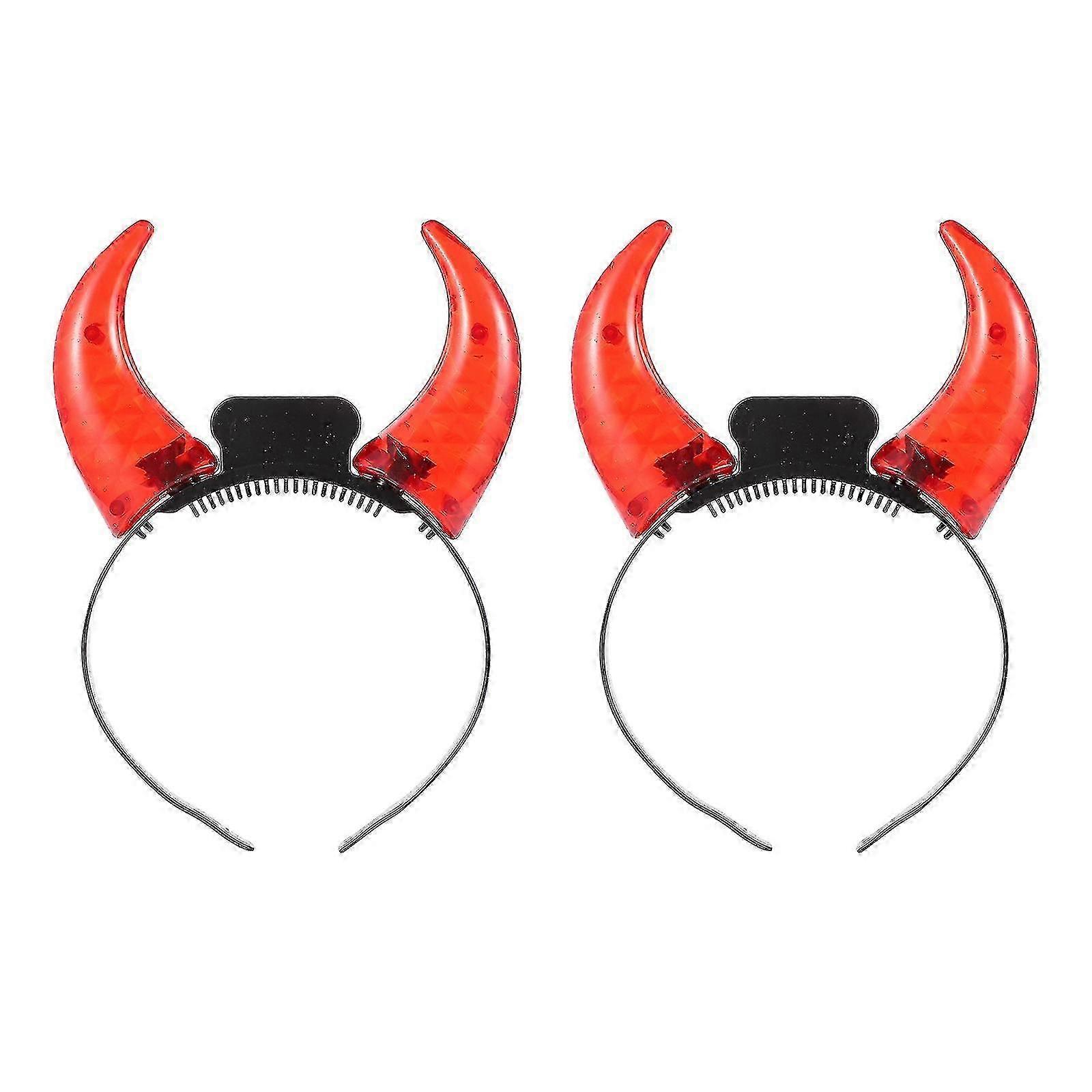 LED Devil Horn Headband Light Up for Halloween Costume