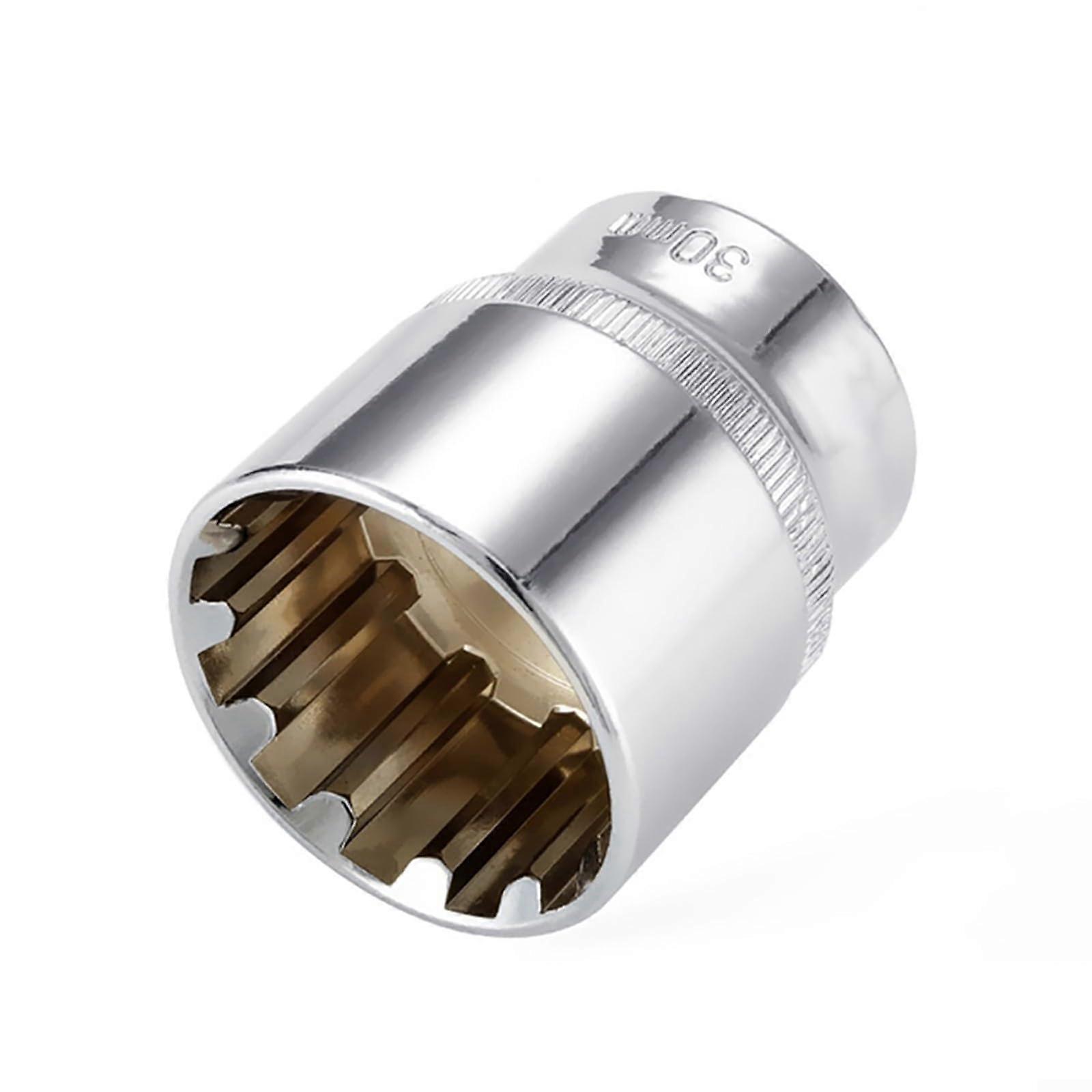 1/2 Inch Drive for Torx Bit Socket, 12 Point Adapter, Made from Chrome Vanadium Steel (30mm)