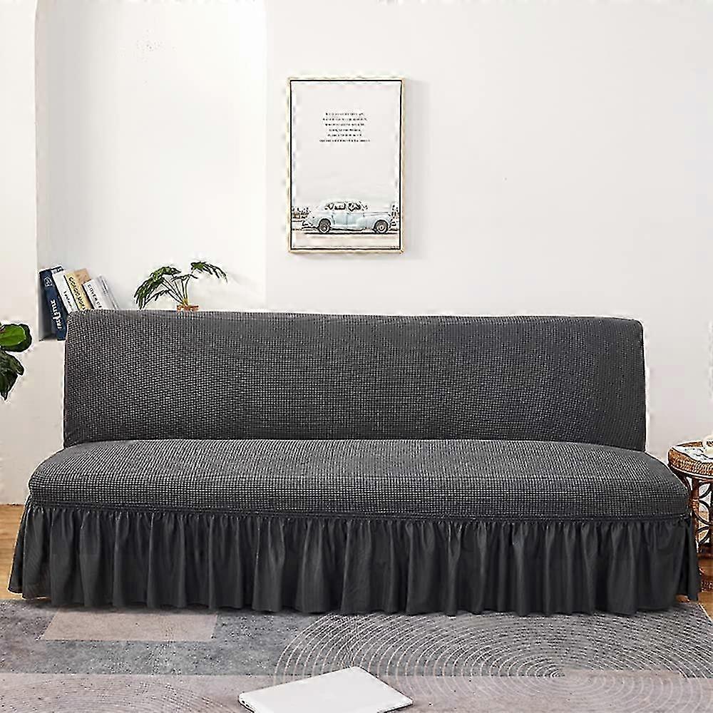 Sofa cover without armrests Stretch sofa cover pink