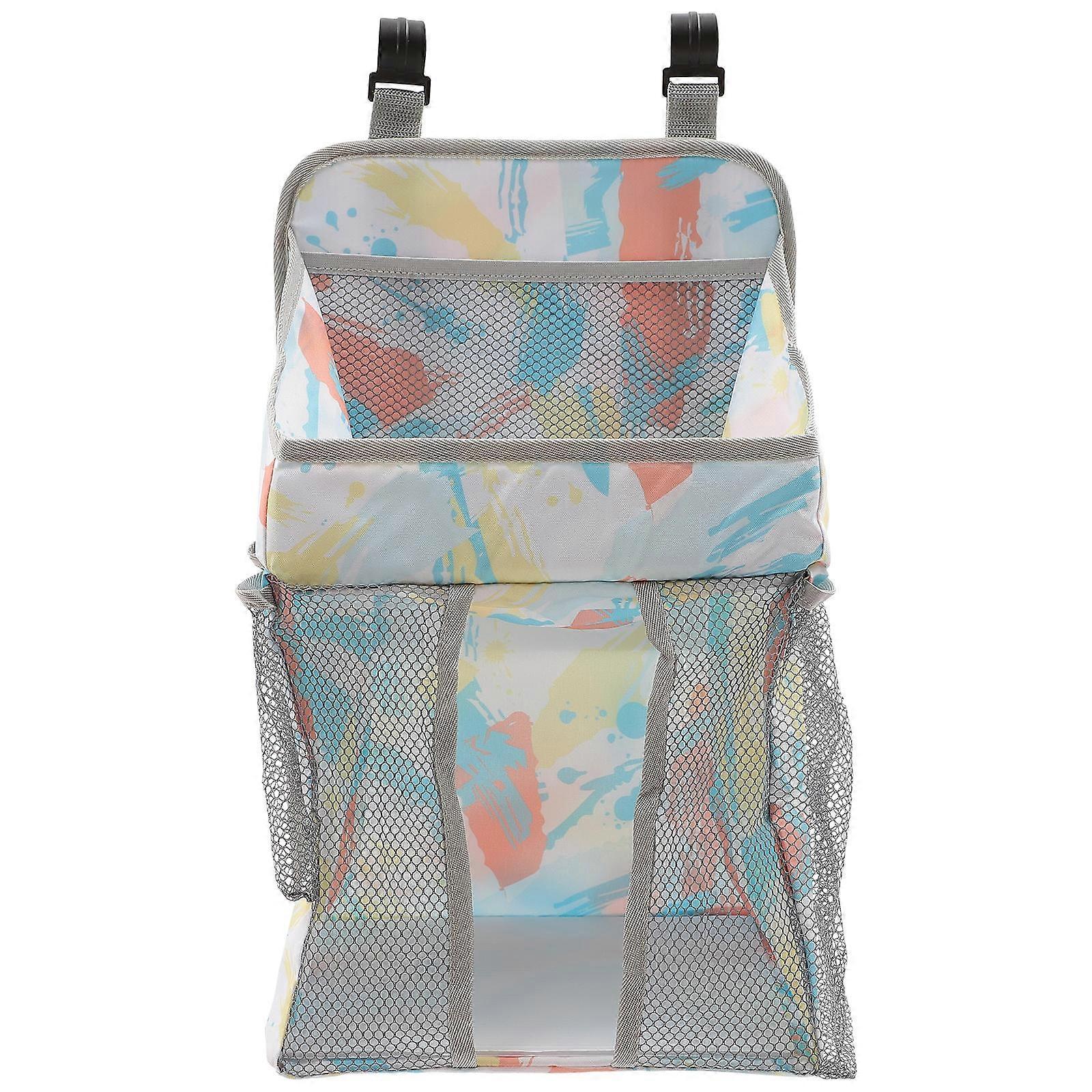 Diaper Organizer Bag with Double Zipper for Wet/Dry Separation, Portable Stroller Hanging Storage, Multi Functional Travel & Nursery Use, Lightweight