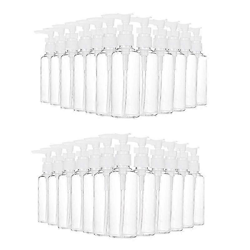 24 Pack 3.4Oz/100Ml Transparent Travel Bottles Pump Bottle--