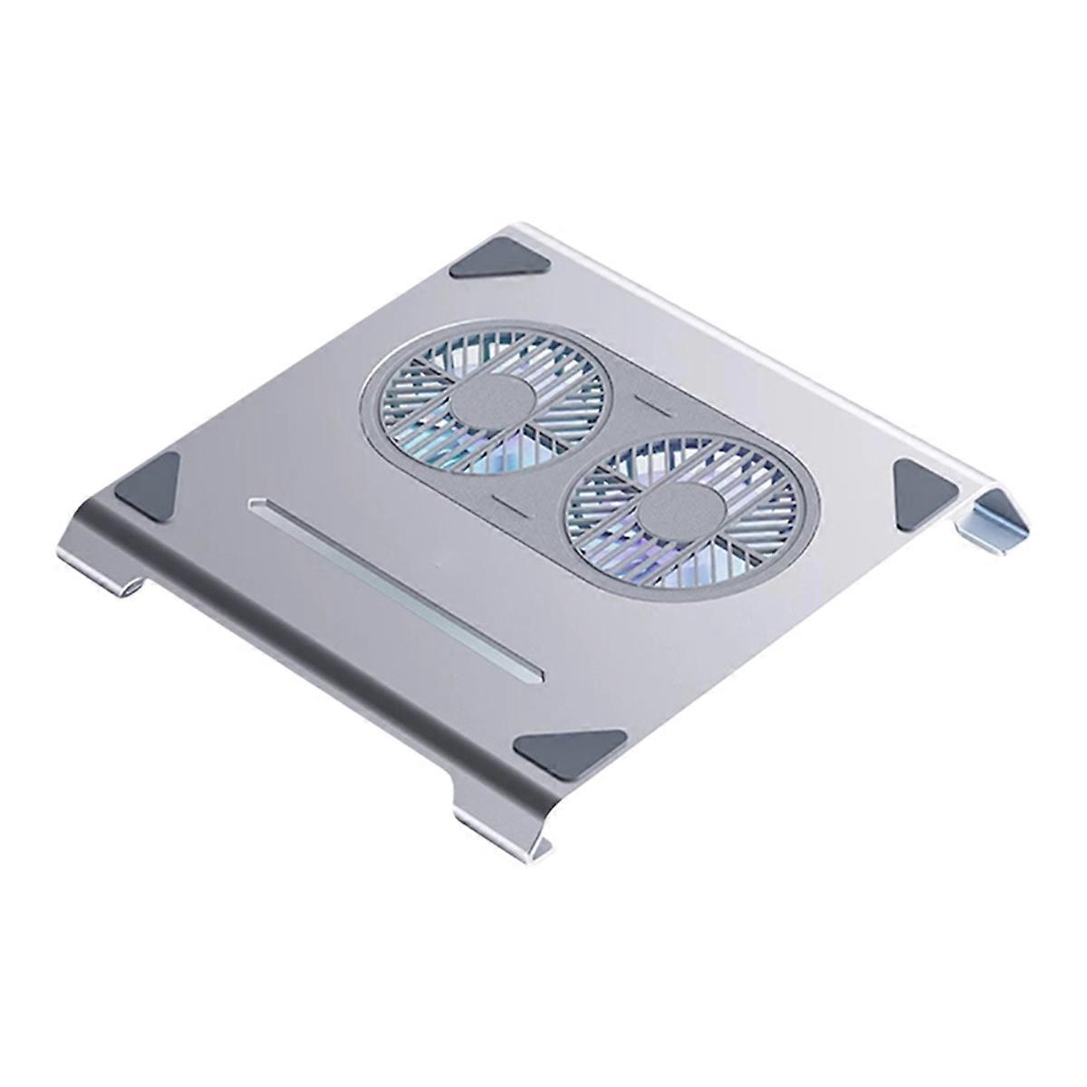 Laptop Cooling Pad with Fans and USB Port Laptop Stand Notebook Computer Aluminum Radiator Bracket Bright Moon White