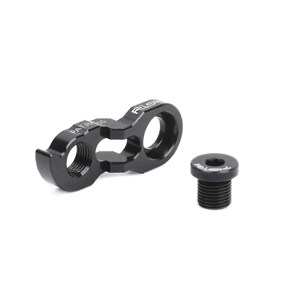 RISK Rear Derailleur Extender Bicycle Frame Gear Link Hanger Extension for 32-52T Cassette Road Bike Tail Hook Black