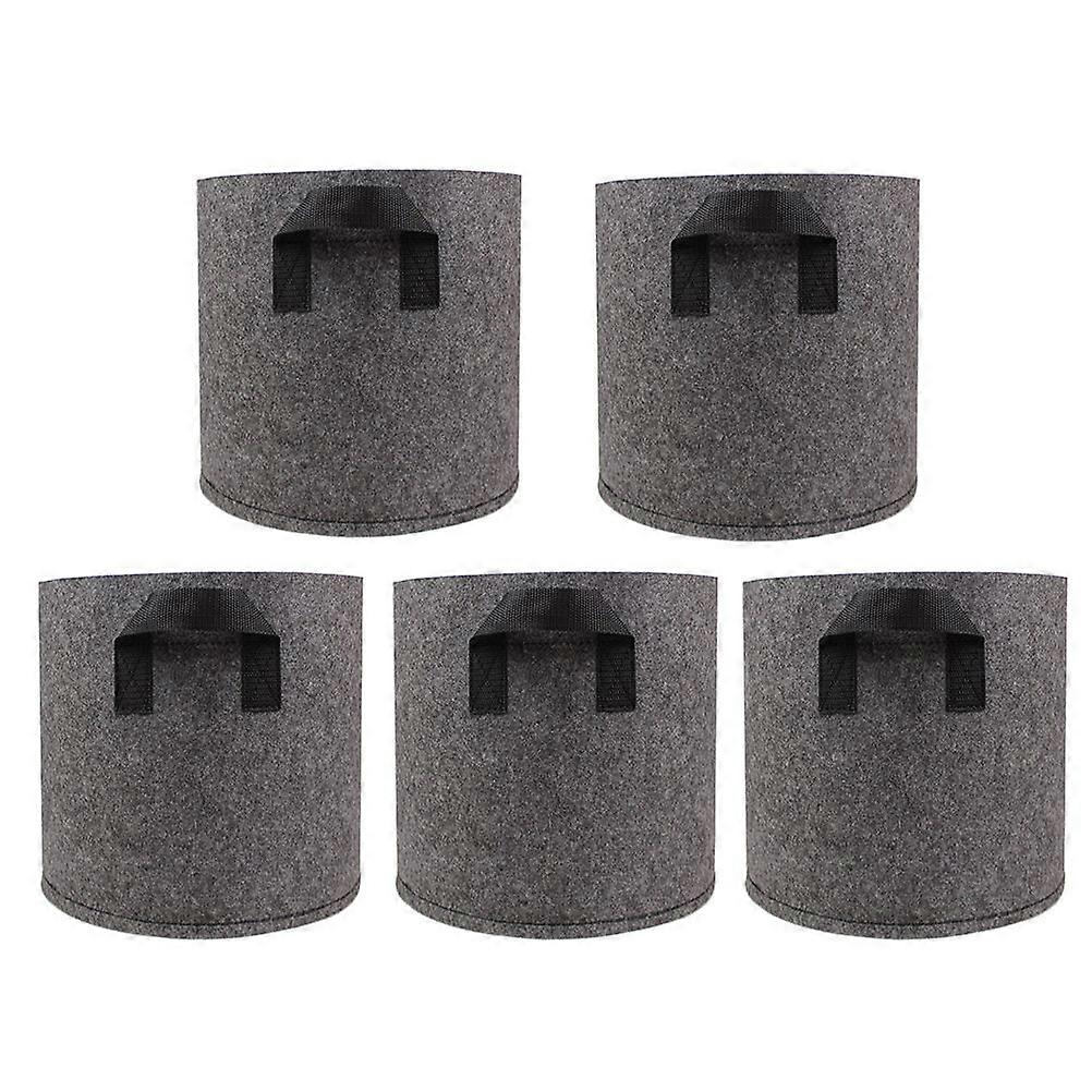 Plants Growing Bags Non-Woven Fabric Improve Root Structure Keep Plants Warm in Winter and Cool in Summer 30D*25H cm 5Pack