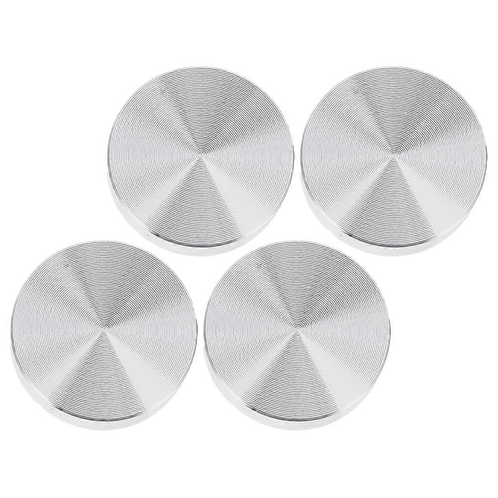 Aluminum Alloy Disc Adapter for Glass Table and Sleek Silver 4 Pieces