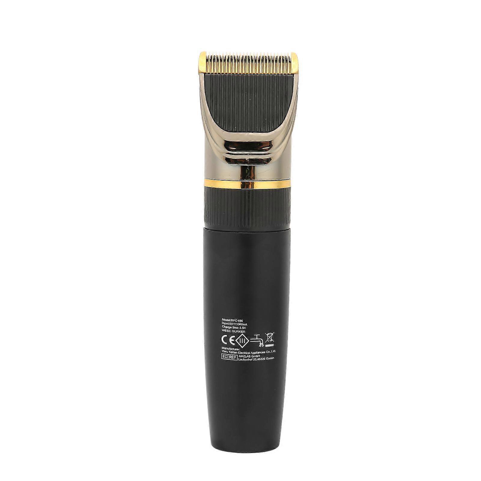 Waterproof LCD USB Hair Clipper, 2200mAh Lithium Battery, with 8 Guide Combs