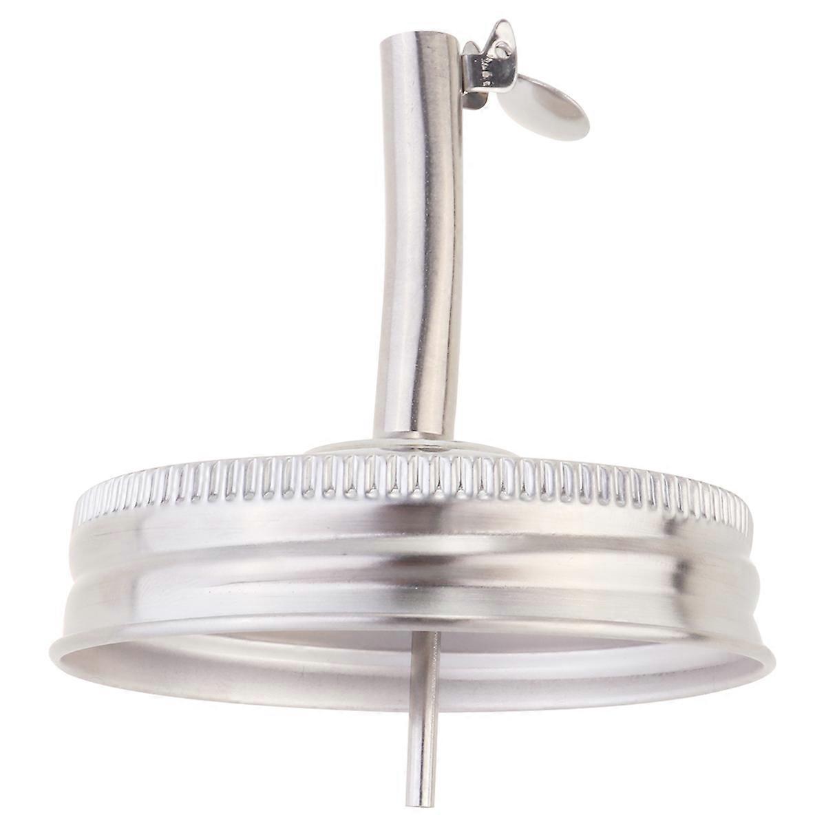 Oil Nozzle Stainless Steel Jar Lid for Sealing Caps 1Pcs Silver