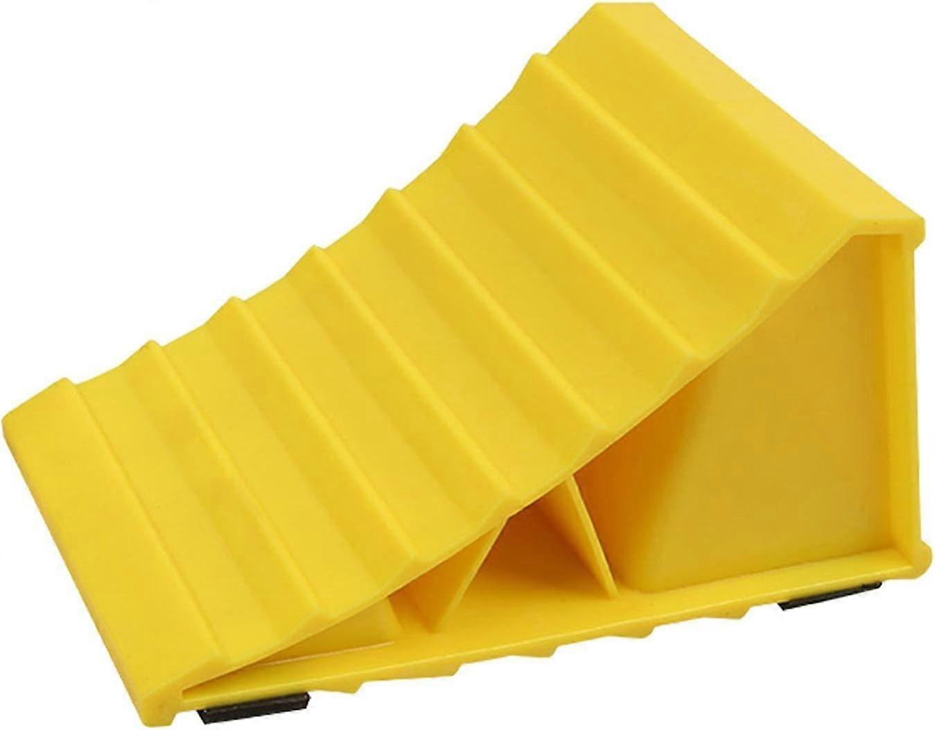Wheel Chock for Car SUV - Non-Slip - with Triangular Handle - Yellow