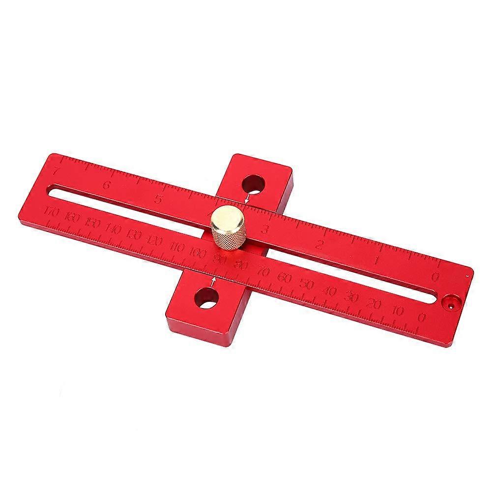 T Shaped Marking Ruler Anodized Aluminum Alloy Clear Scale Woodworking Accessory 170mm Range Sturdy Carpenter Tool