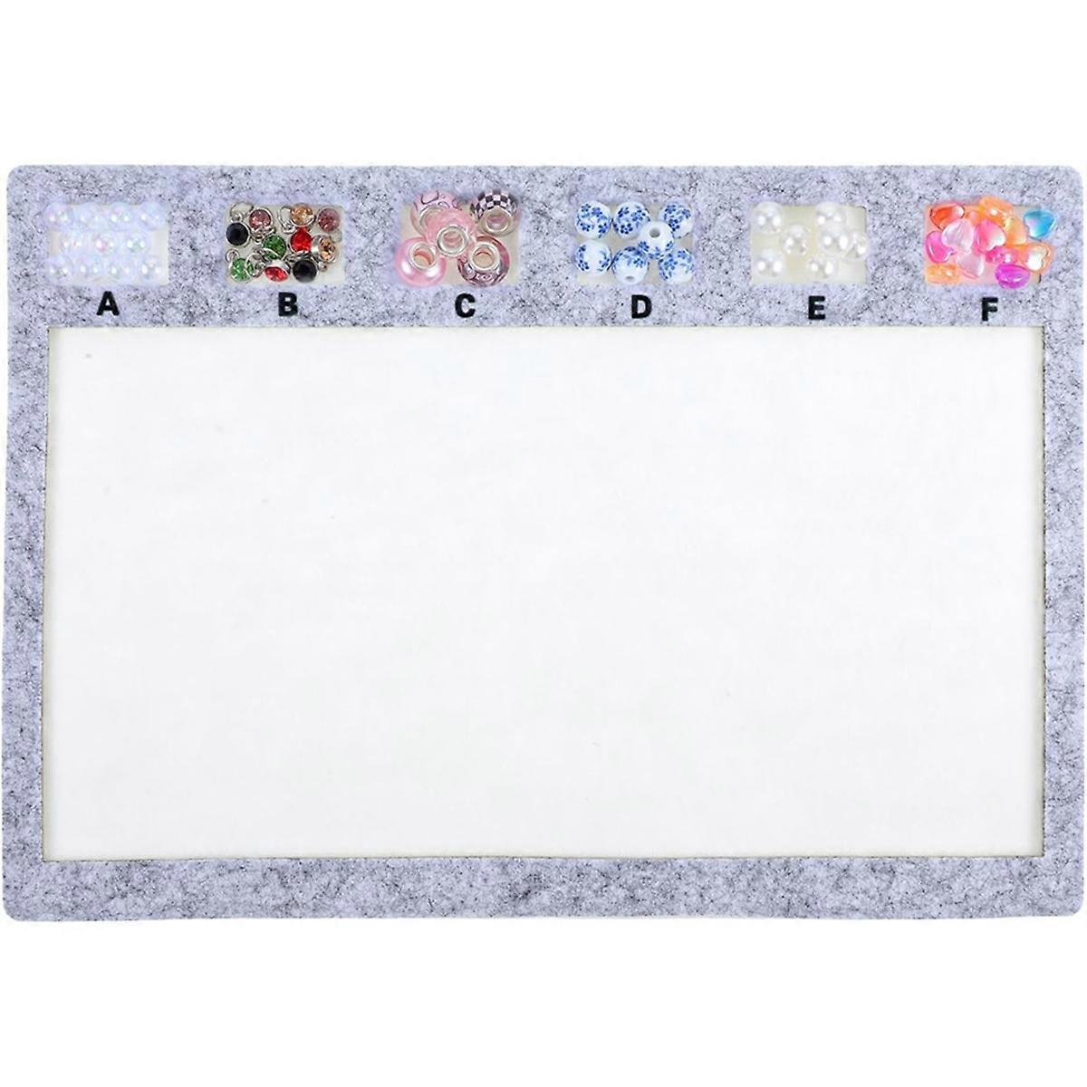Large Rectangle Felt Bead Mat, Felt Beading Tray with Centimeter Alphabetic Scale Beads Pads for Crafts Jewelry Making