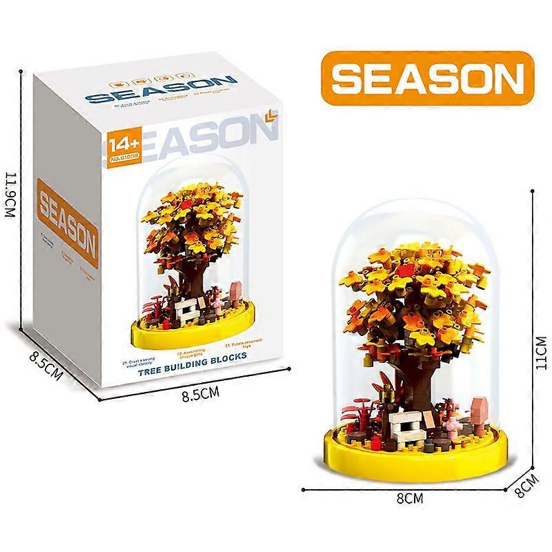 Building Block Tree House Series Preserved Potted Plant Gift Set for Girls
