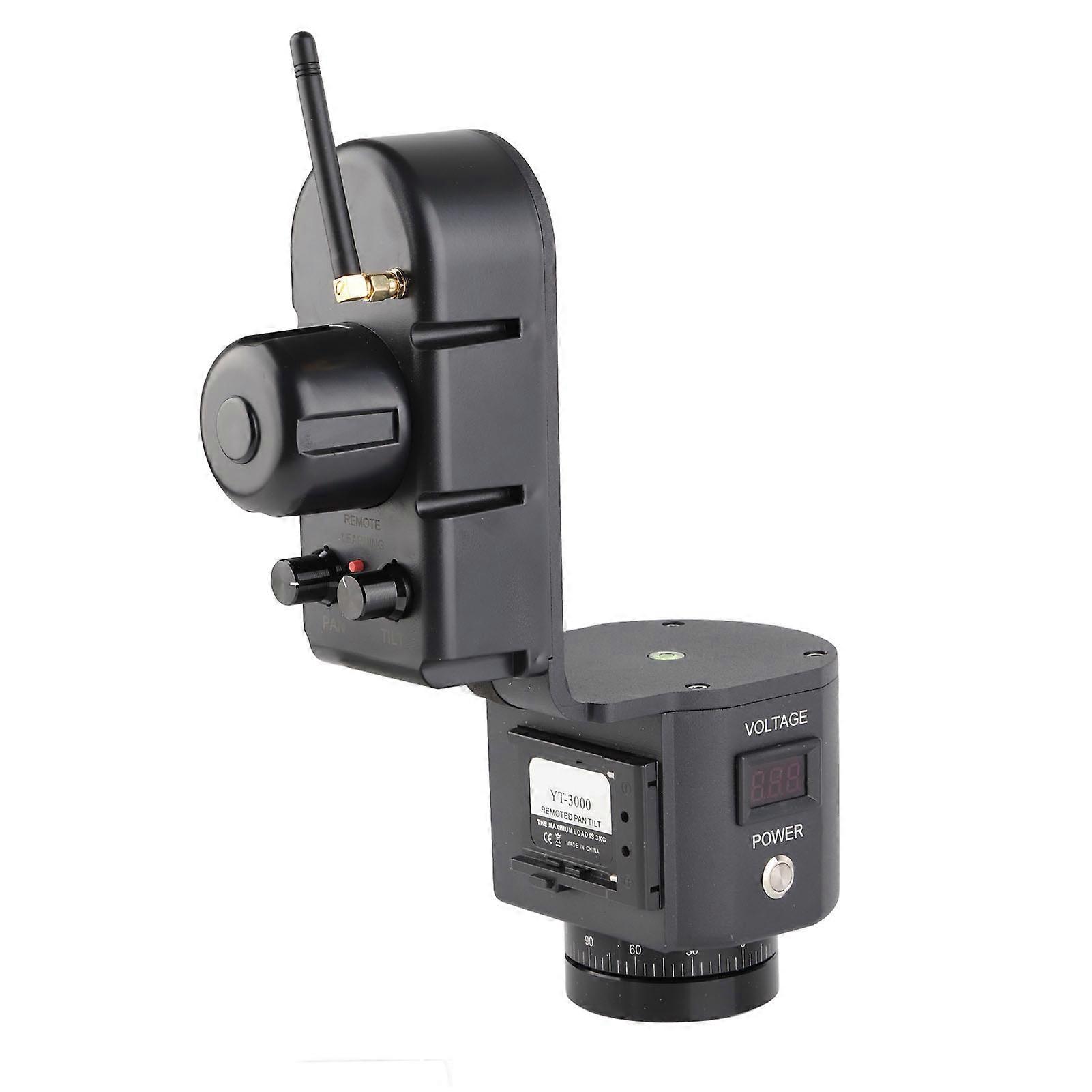 15-20M Remote Control Electronic Pan Tilt Head 3kg Load Black
