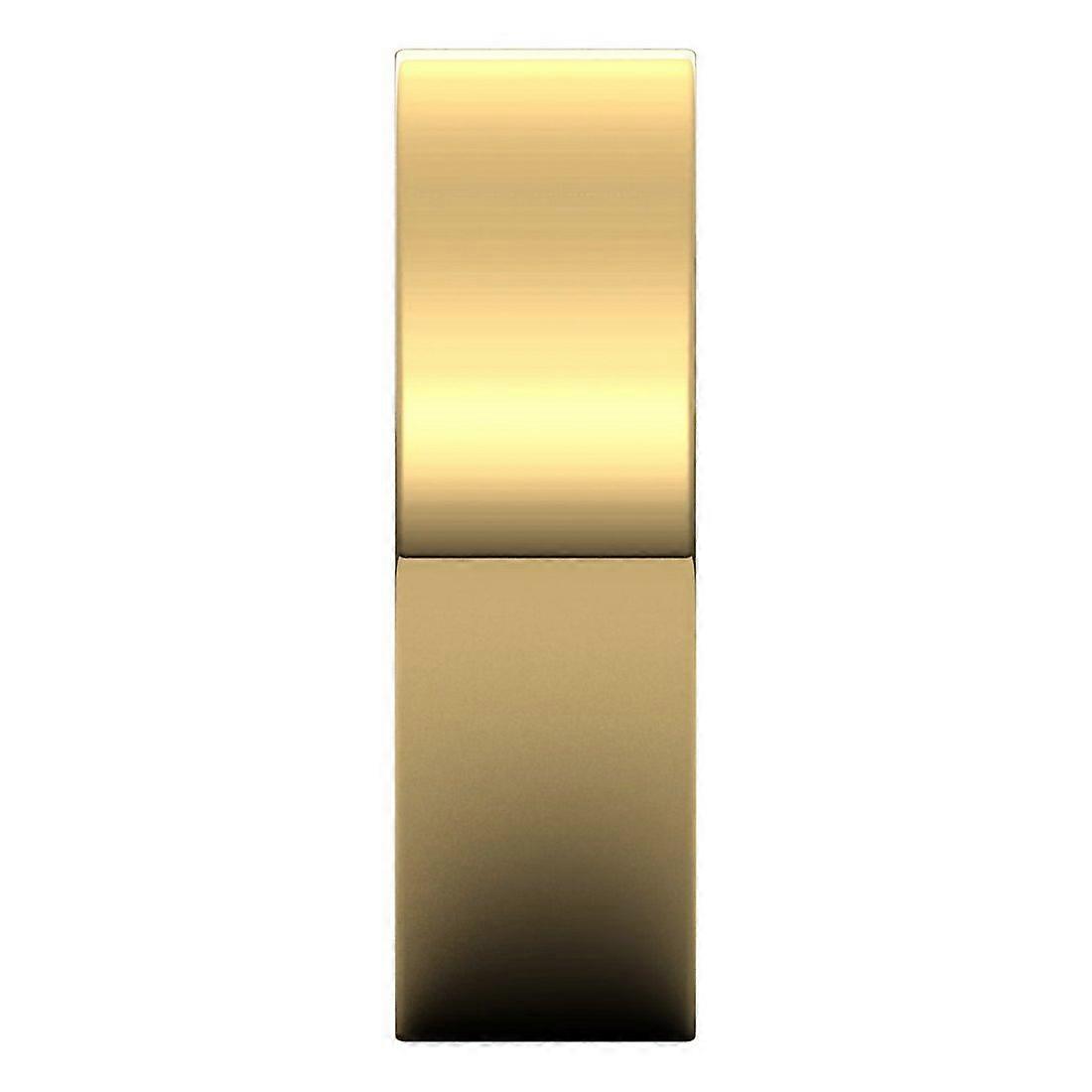 10k Yellow Gold 6mm Flat Band Ring9-Band Style-Ring for Women and Men