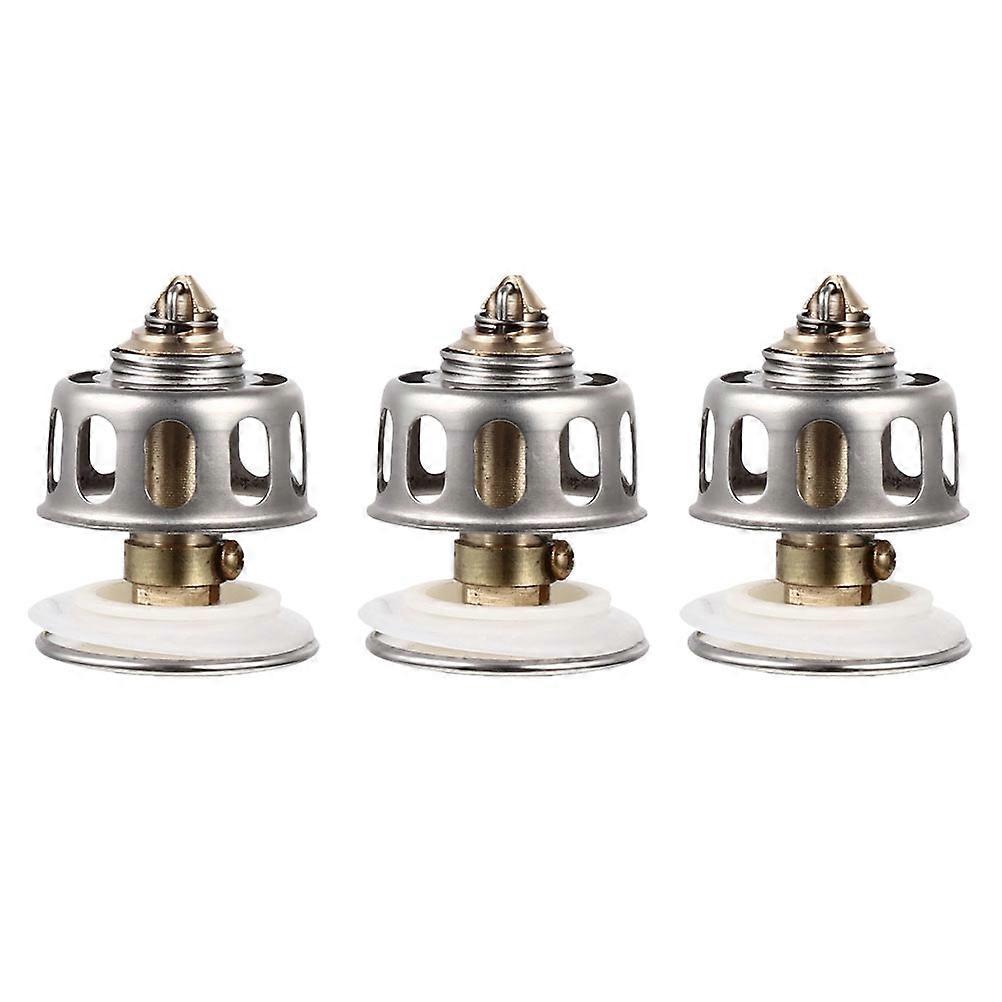 Silver Drain Stopper Button 3Pcs Pop Up Core for Kitchen Sink Application