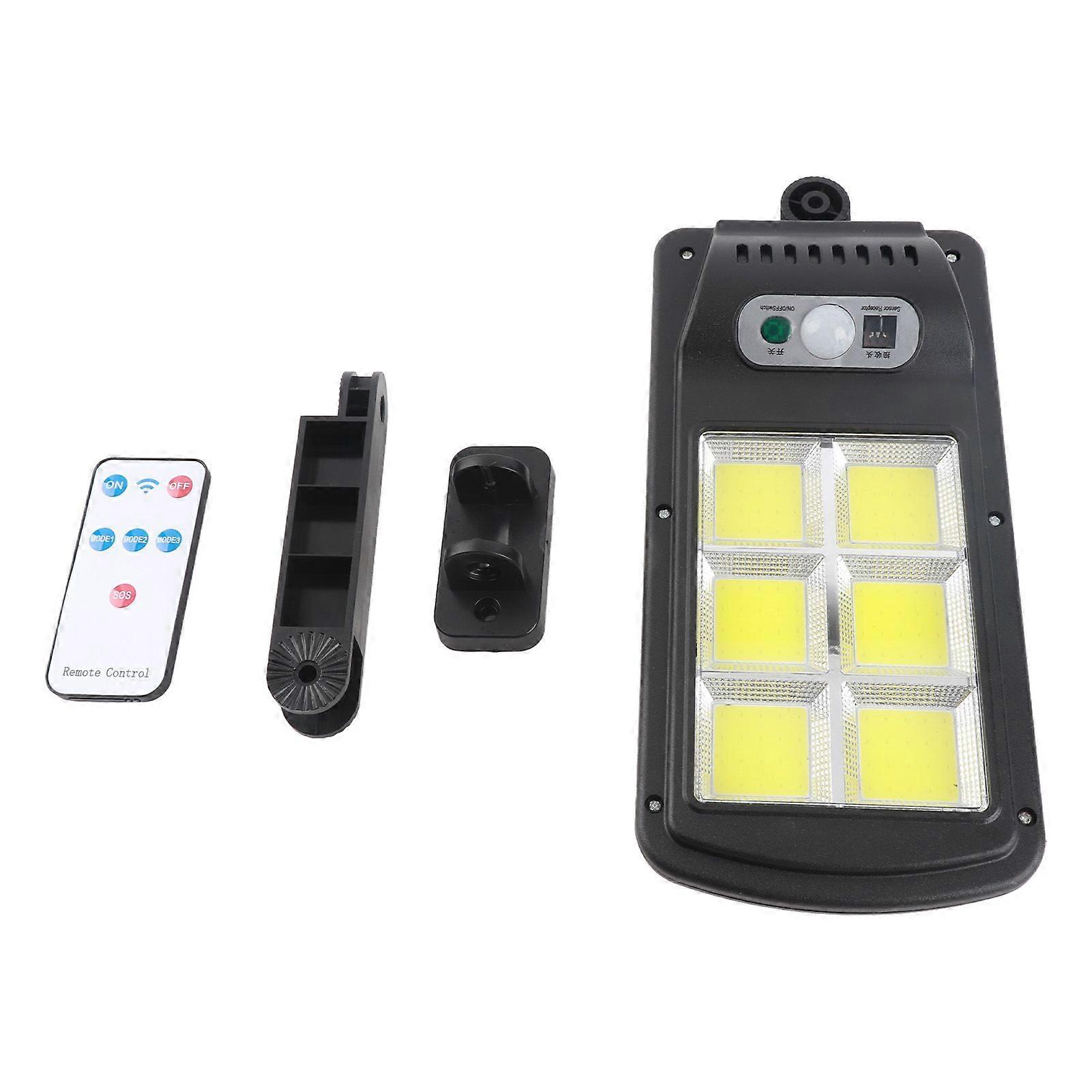 LED Solar Street Light Intelligent Light Control System Adjustable Bracket Remote Sensing with 3 Modes for Garden Street Deck Patio Path