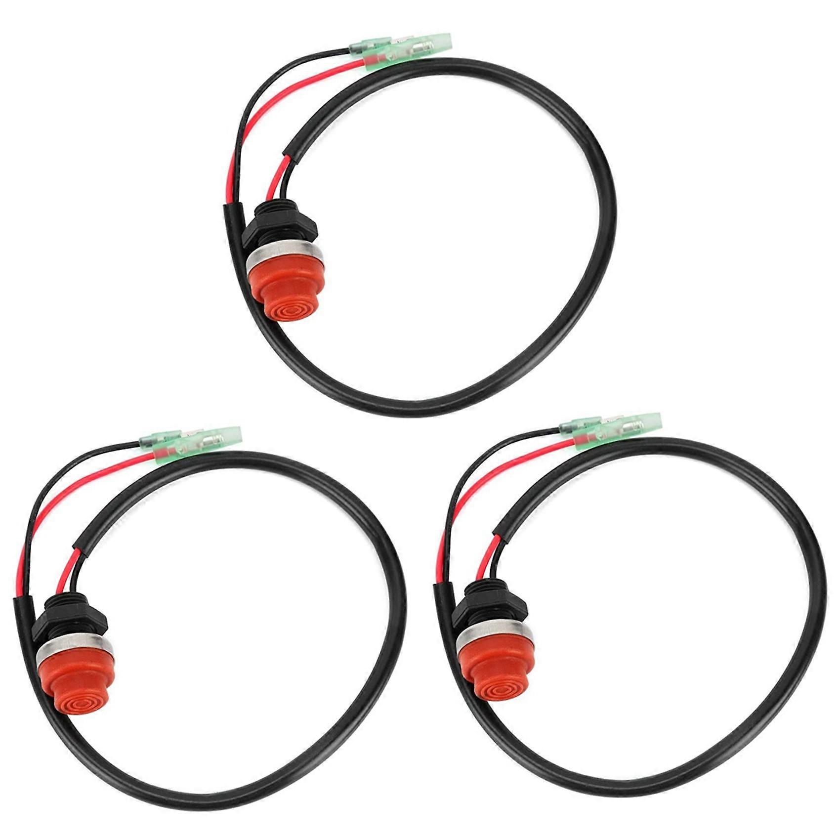 3X Universal Boat Outboard Engine Motor Start Kill Switch Keyless Push Button , Applicable to All fo