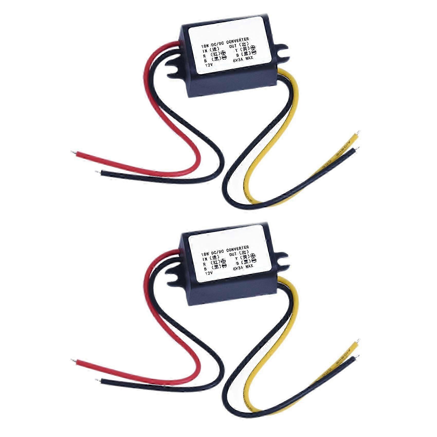 2X 12V to 6V DC-DC Buck Converter Module Power Supply Voltage Regulator