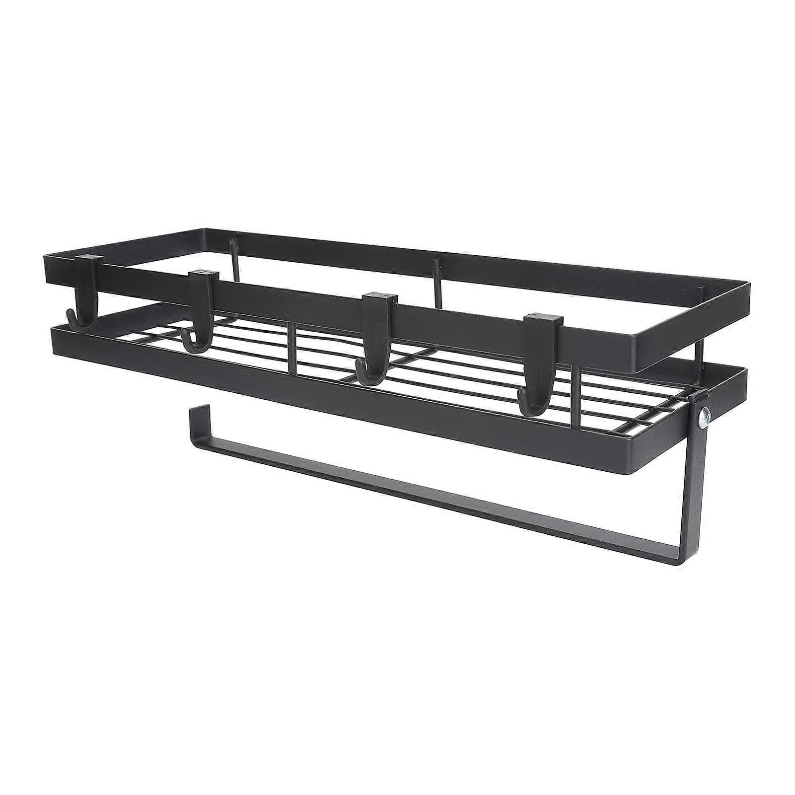 Wall Mounted Metal Spice Rack Organizer Shelf for Kitchen & Bath