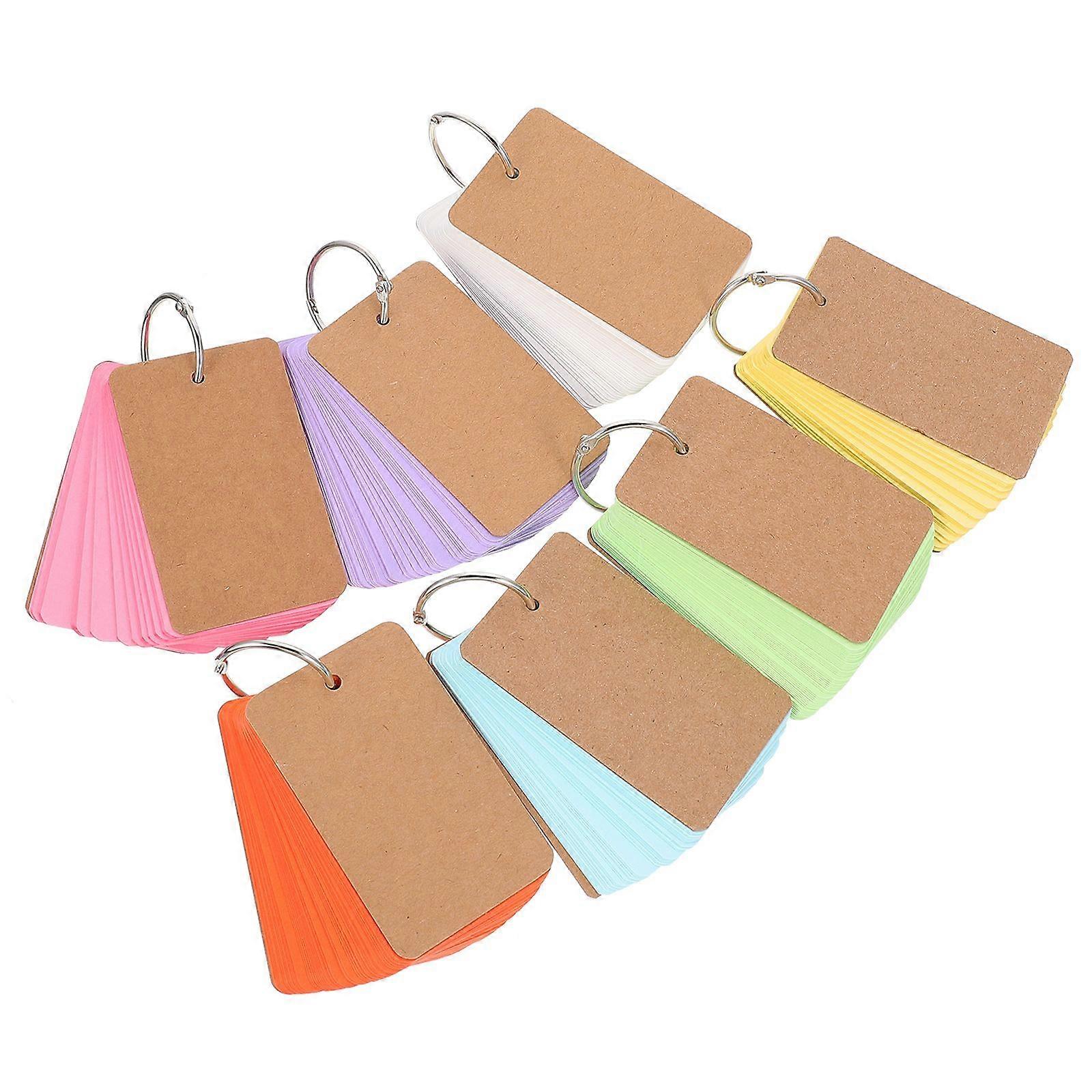 7 Sets Hand Painting Cards Blank Memo Card DIY Memo Book Loose-leaf Note Pads