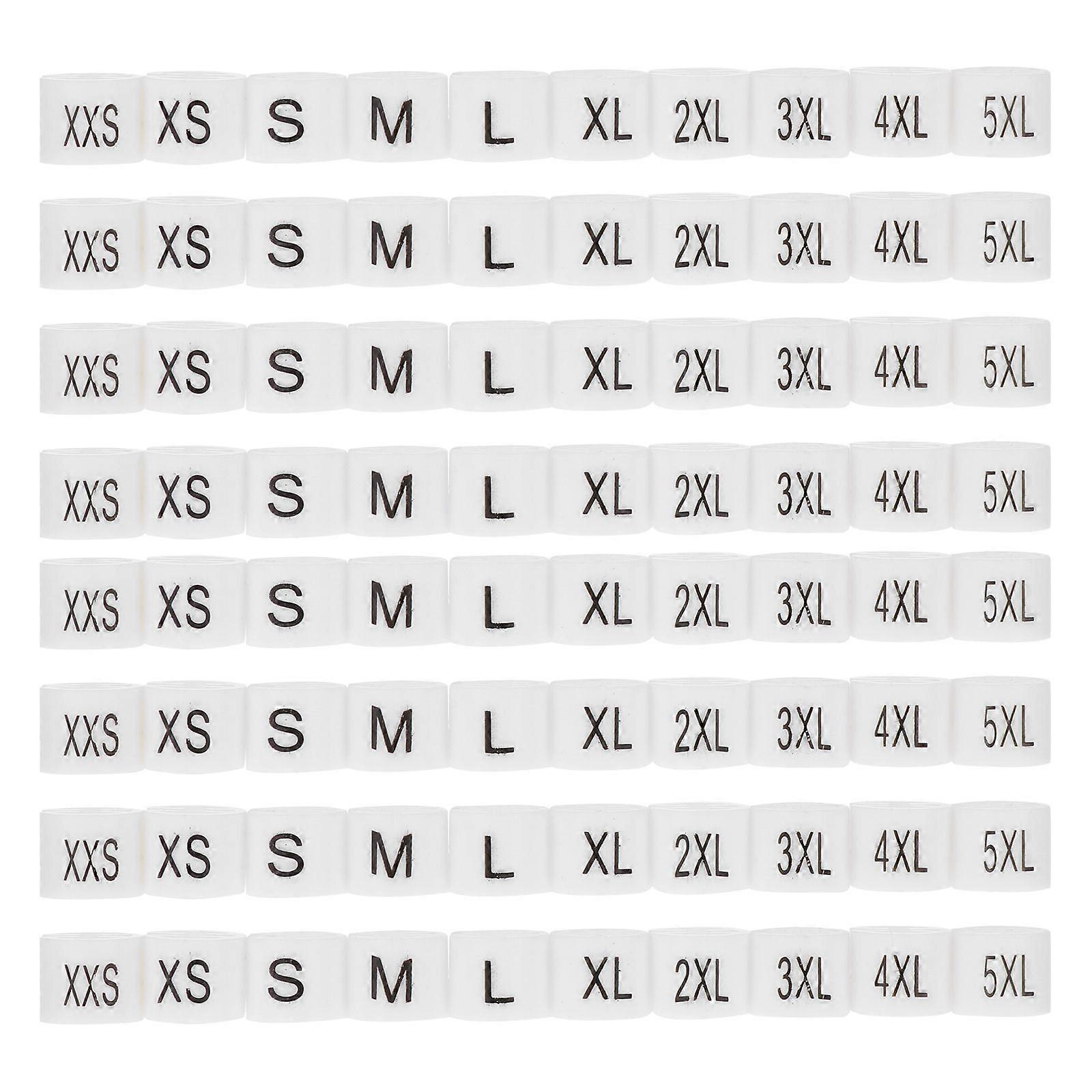 100Pcs Plastic Clothes Hanger Size Markers Color-Coding Hanger Sizes Marker Kits