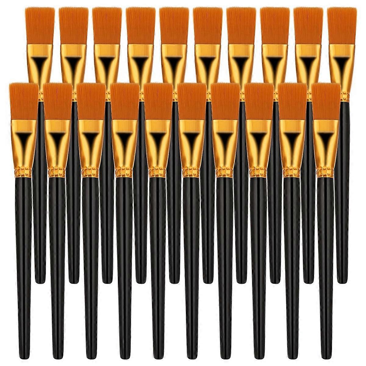 20 Pcs Flat Brush Set, Big Paint Professional Brushes