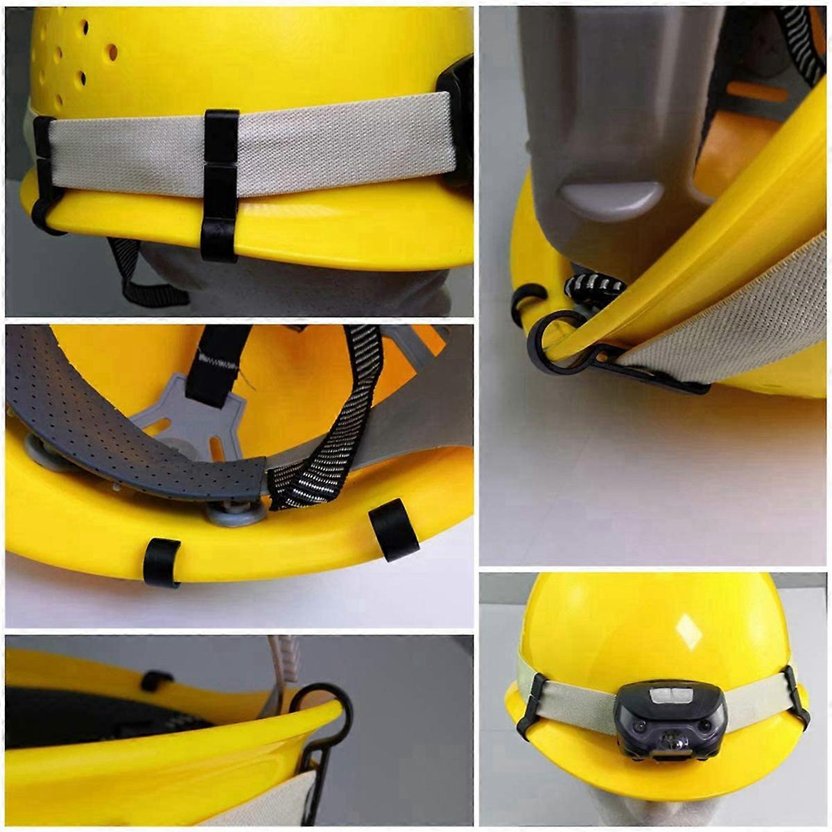 Helmet Clips for Head Light Lamp Hard Hat Light Clips,Hardhat Accessory,Easily Mount Hook for Helmet