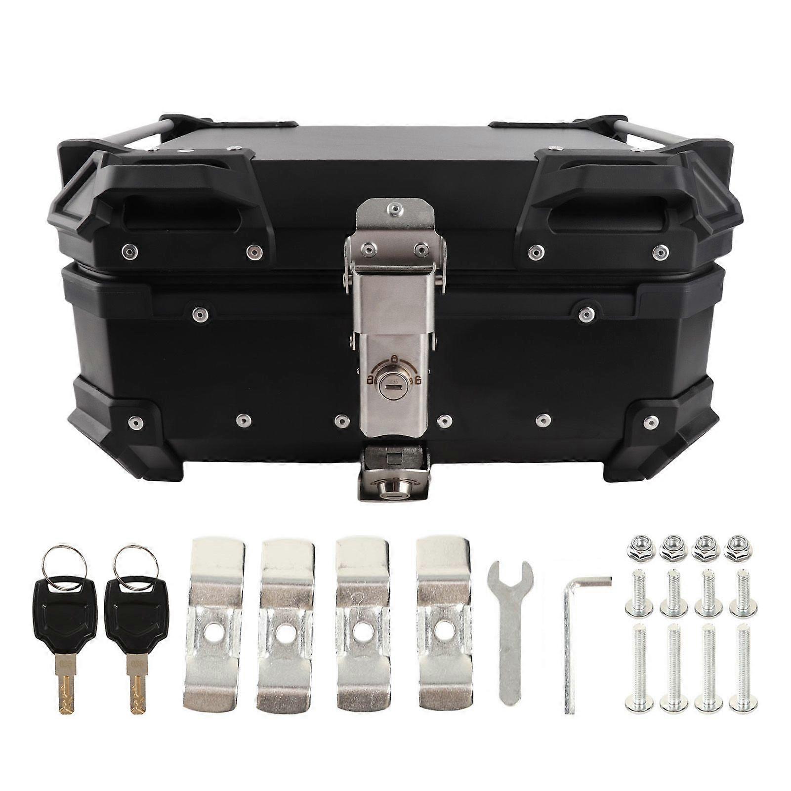 Motorcycle Luggage Box with Removable Base and Liner 28L Large Capacity Shockproof