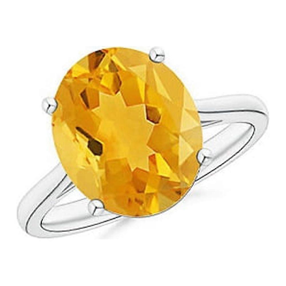 5.00 CTTW Genuine Citrine Gemstone Oval Cut Ring