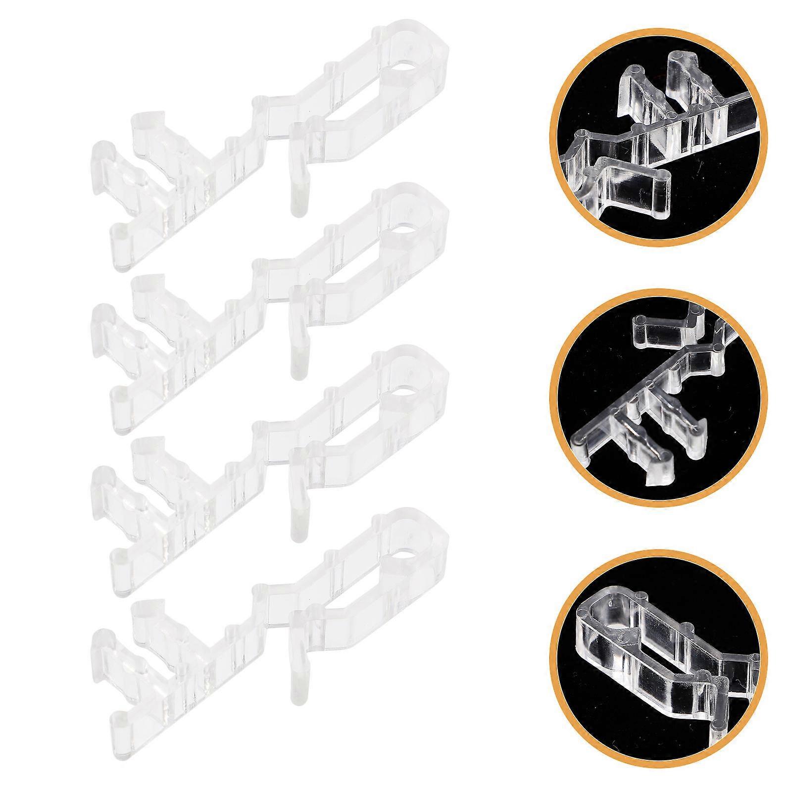 Window Blinds Valance Clips Clear Acrylic Hidden Channel 48Pcs