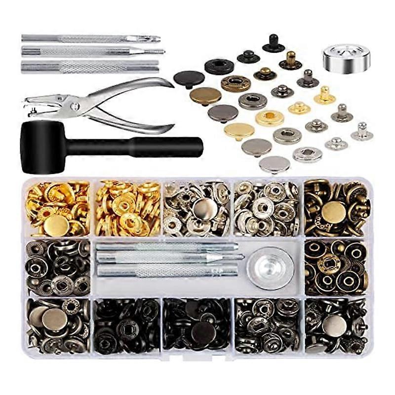 120 Set Metal Snap Buttons Studs with Tools, for Clothes, Etc